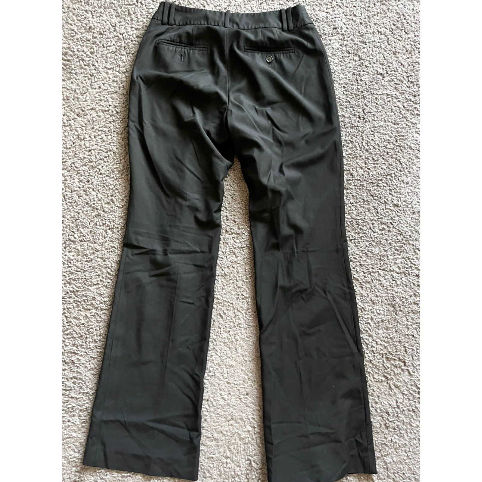 Ann Taylor Ann Taylor Loft Women's Dress Pants 4 Black Flat Front Julie Straight Leg Size 27" / US 4 / IT 40 - 3 Thumbnail