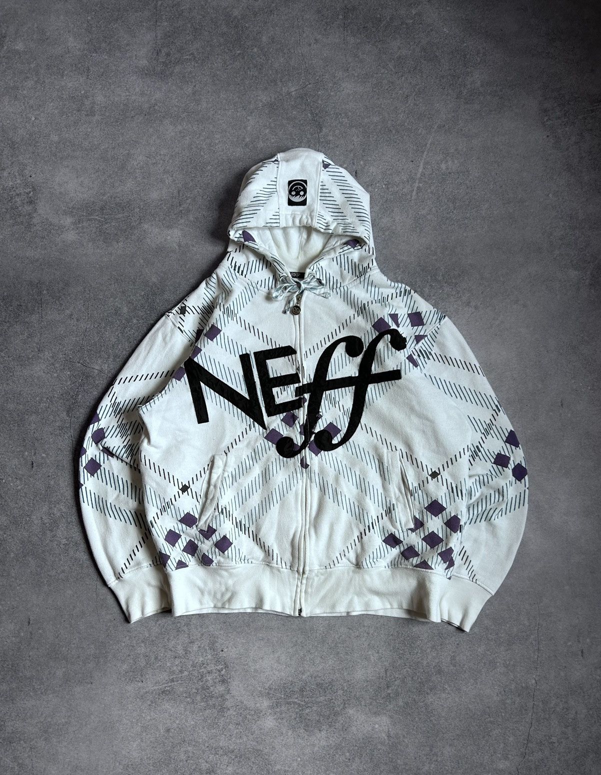 Vintage Neff Custom Goods big logo Rap zip-hoodies