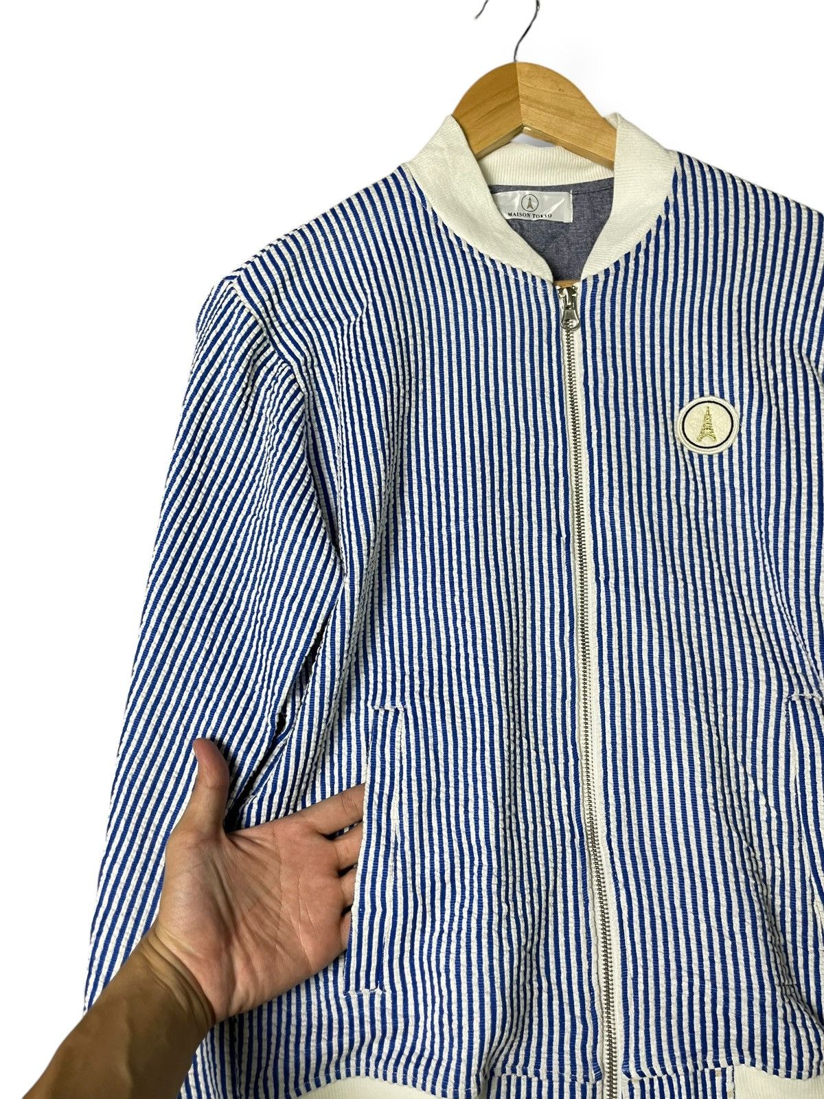 Japanese Brand × Vintage Maison Tokyo x Japanese Brand Striped Zipper Jacket (33) Size US M / EU 48-50 / 2 - 5 Thumbnail