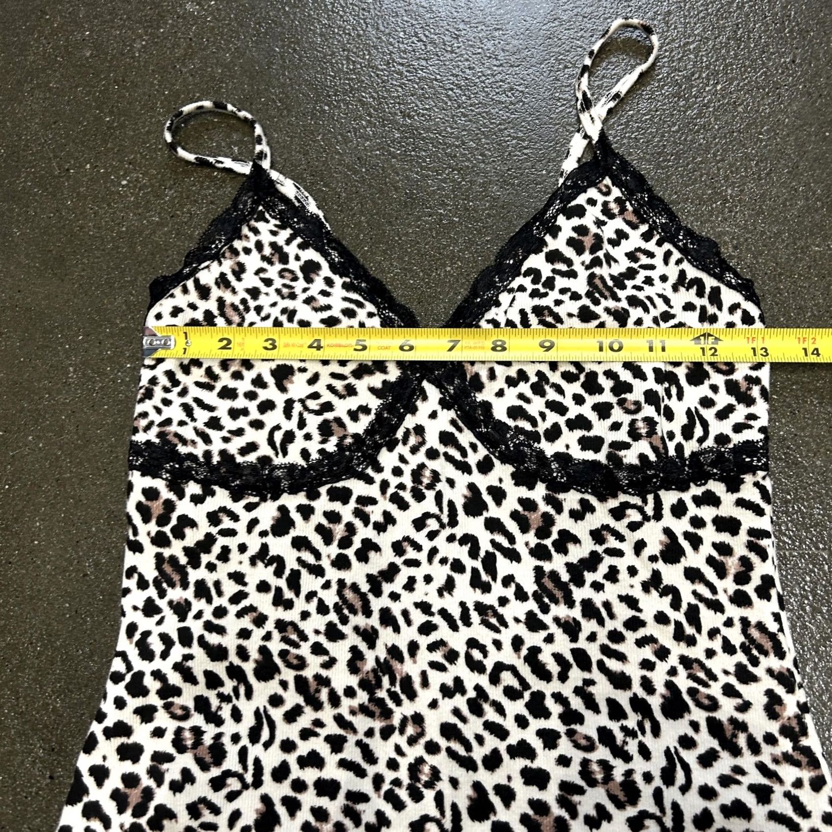 Vintage Wild Fable Dress Womens Medium Leopard Print Lace Trim Bodycon Slip Mini Cami Size M / US 6-8 / IT 42-44 - 3 Thumbnail