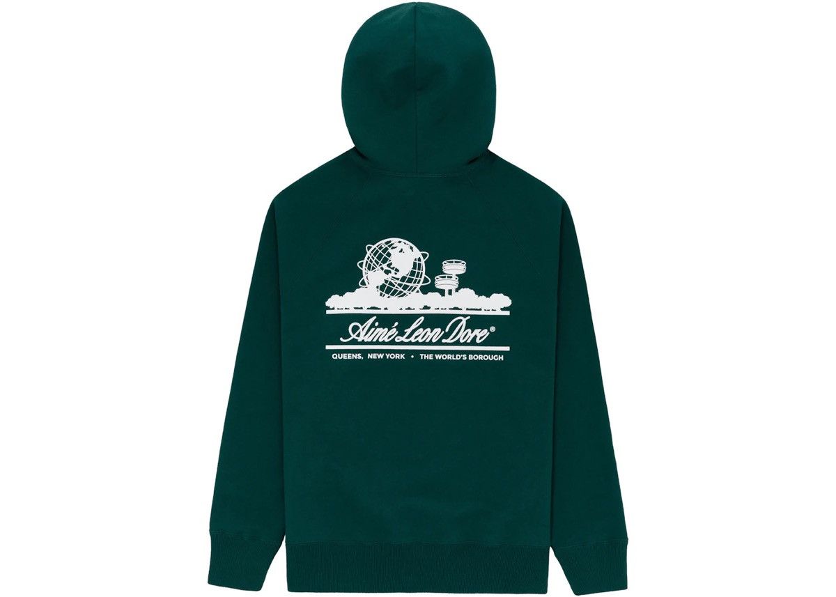 image of Aime Leon Dore Unisphere Hoodie in Green, Men's (Size Medium)