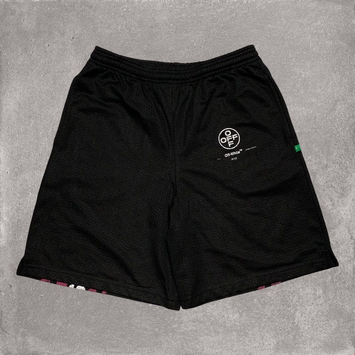 Off-White Off White Small Shorts Impressionism Black Mesh 99 Bottoms Size US 30 / EU 46 - 2 Thumbnail