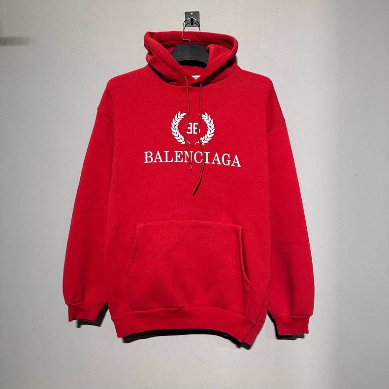 Balenciaga Balenciaga Red Casual Hooded Sweatshirt Size US S / EU 44-46 / 1 - 1 Thumbnail