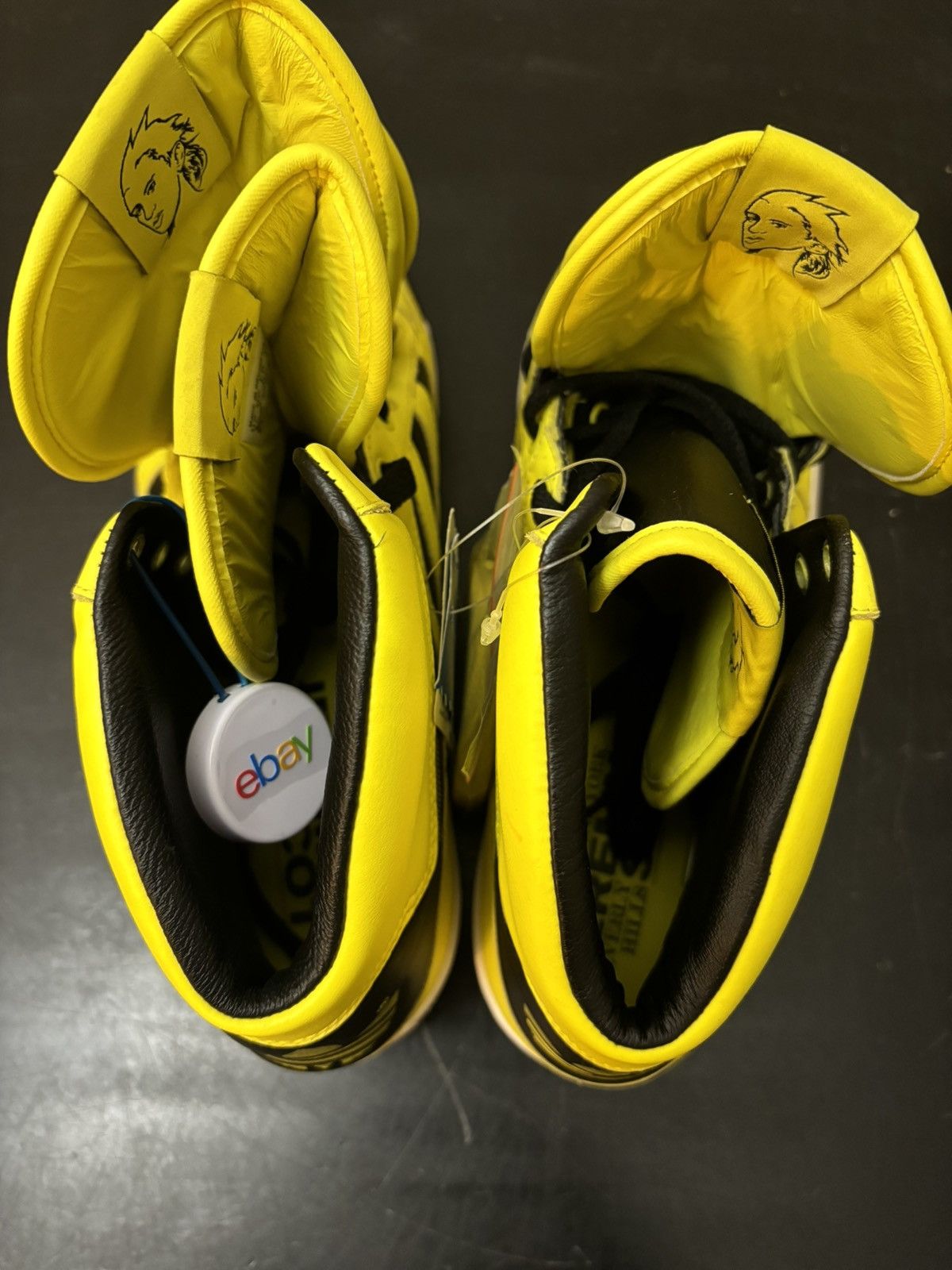 Adidas × Jeremy Scott adidas JS Jeremy Scott Metro Attitude 3 Tongue Black Yellow Size US 9.5 / EU 42-43 - 8 Thumbnail