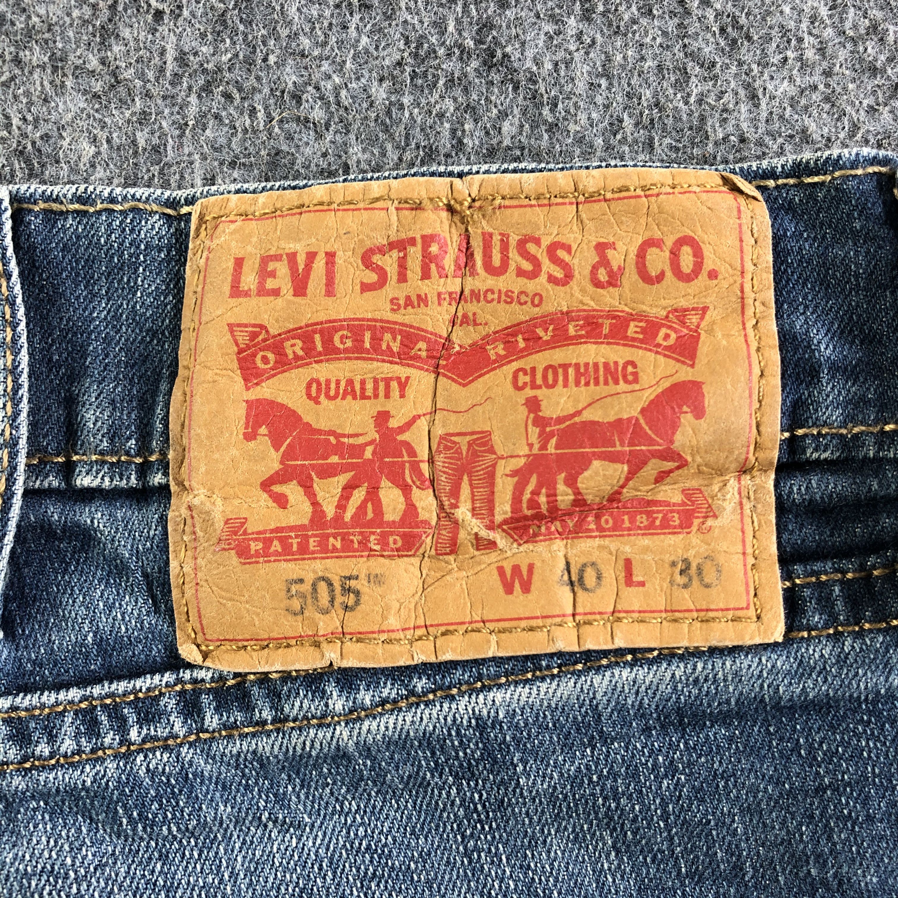 Levi's Vintage Blue Wash Levis 505 Jeans-J4208 Size US 40 / EU 56 - 5 Thumbnail