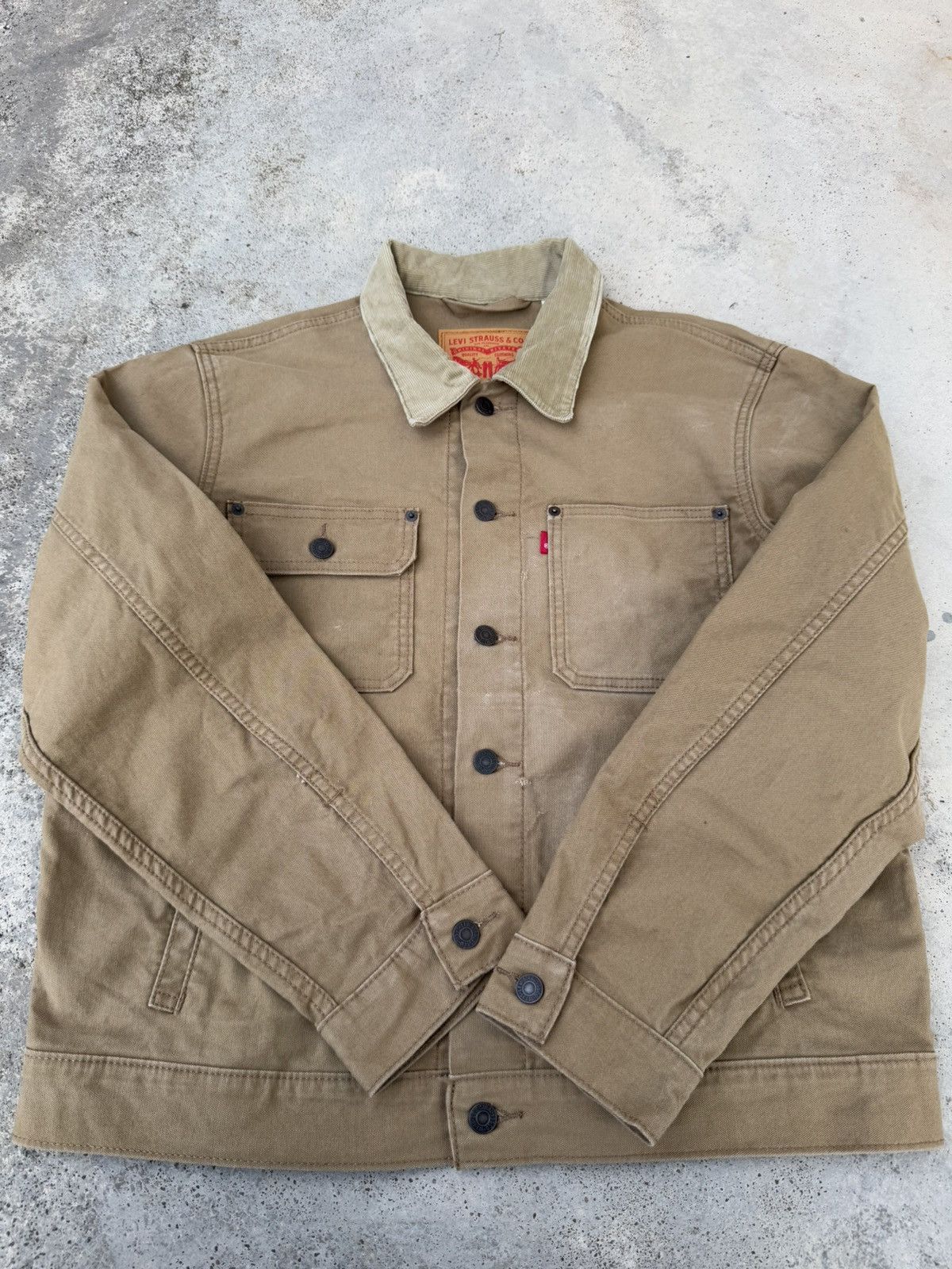 Levi's Vintage Sun Faded Levis Corduroy Collar Jacket Size US M / EU 48-50 / 2 - 3 Thumbnail