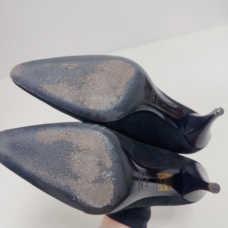Gucci Gucci Black Suede Heels with Pointed Toe - Size US 6.5 / EU 39-40 - 4 Thumbnail