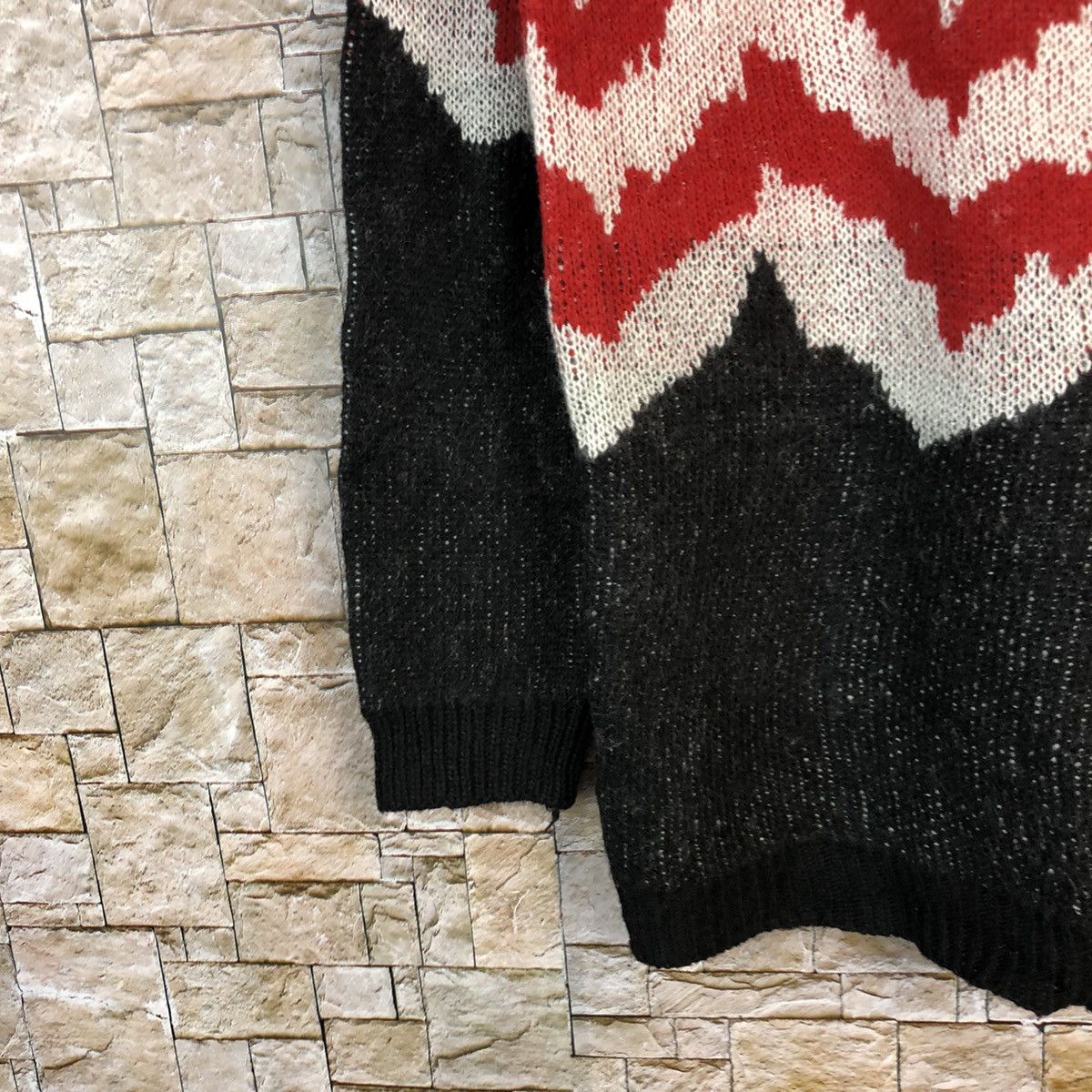 Homespun Knitwear × Japanese Brand KJ Collection Red Knitwear #A1107 Size M / US 6-8 / IT 42-44 - 7 Thumbnail