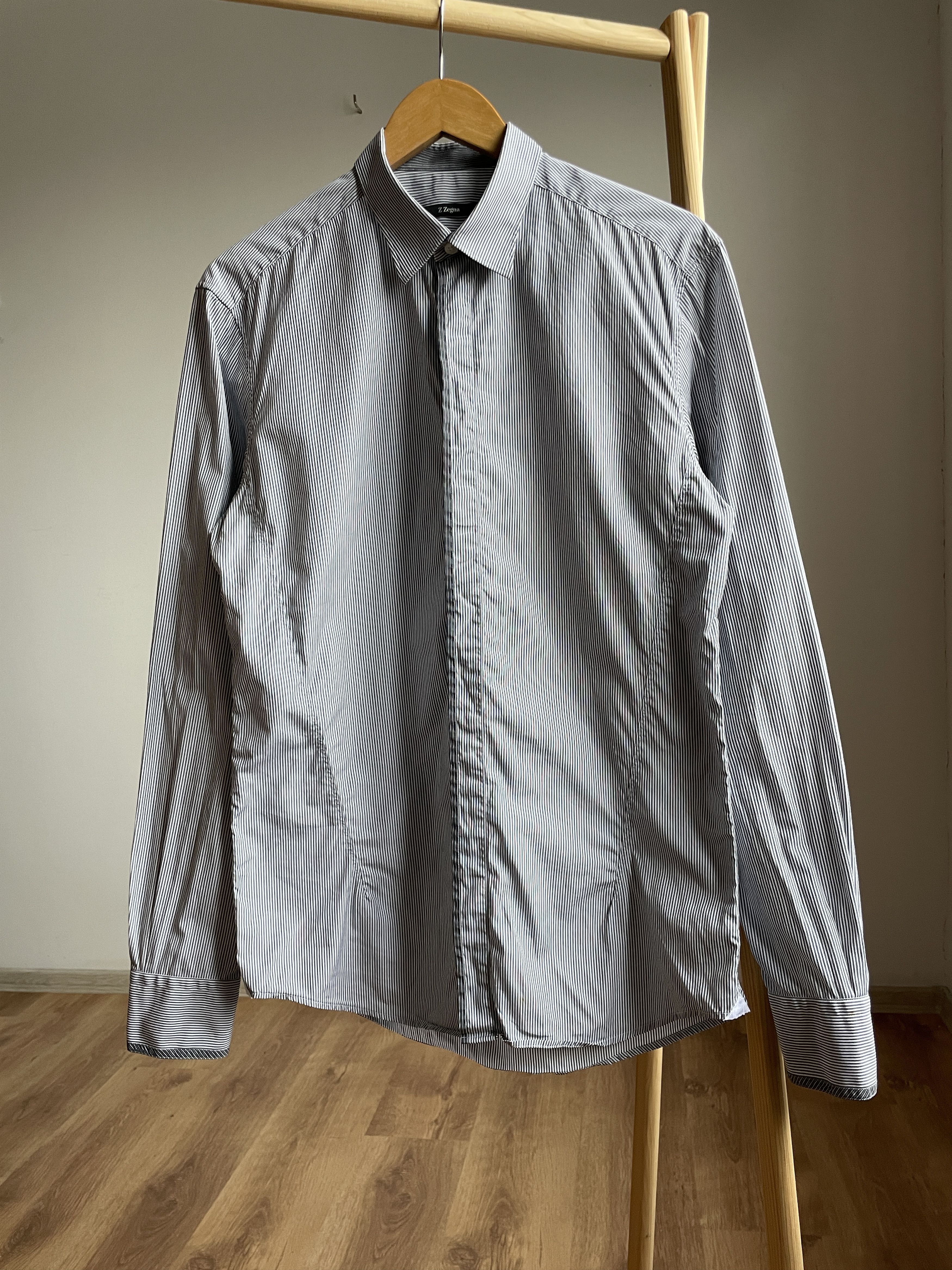Z Zegna Z Zegna Striped Dress Shirt Size 41 Size 40R - 1 Thumbnail