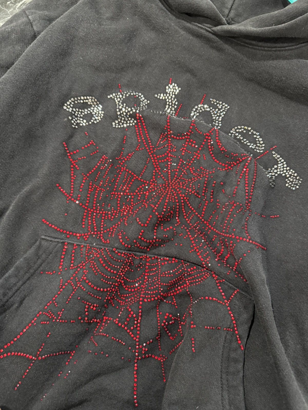 Sp5der Sp5der Rhinestone OG Web V2 Hoodie Size XL Size US XL / EU 56 / 4 - 6 Thumbnail