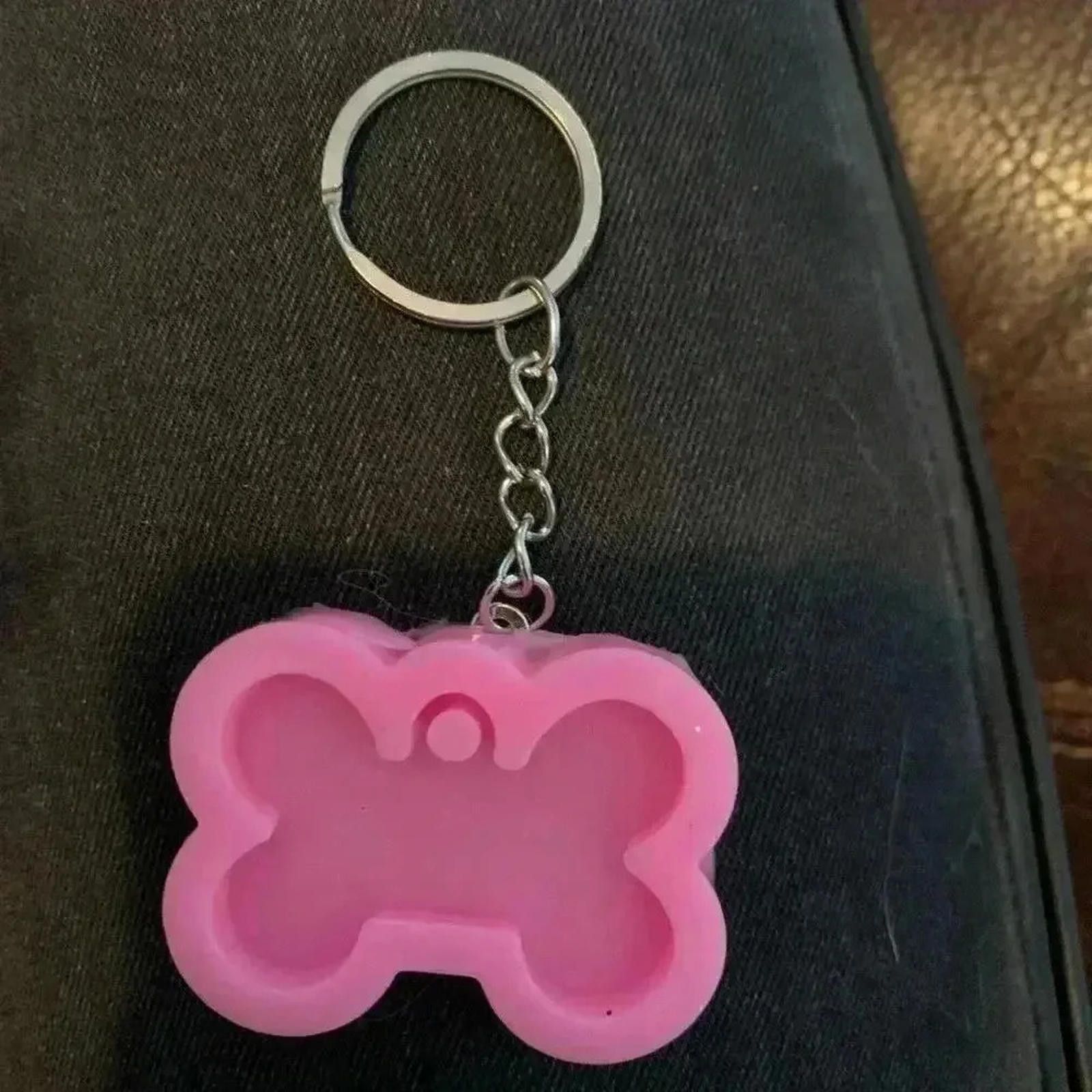 Designer Cute Pink Bone-Shaped Keychain Size ONE SIZE - 1 Preview
