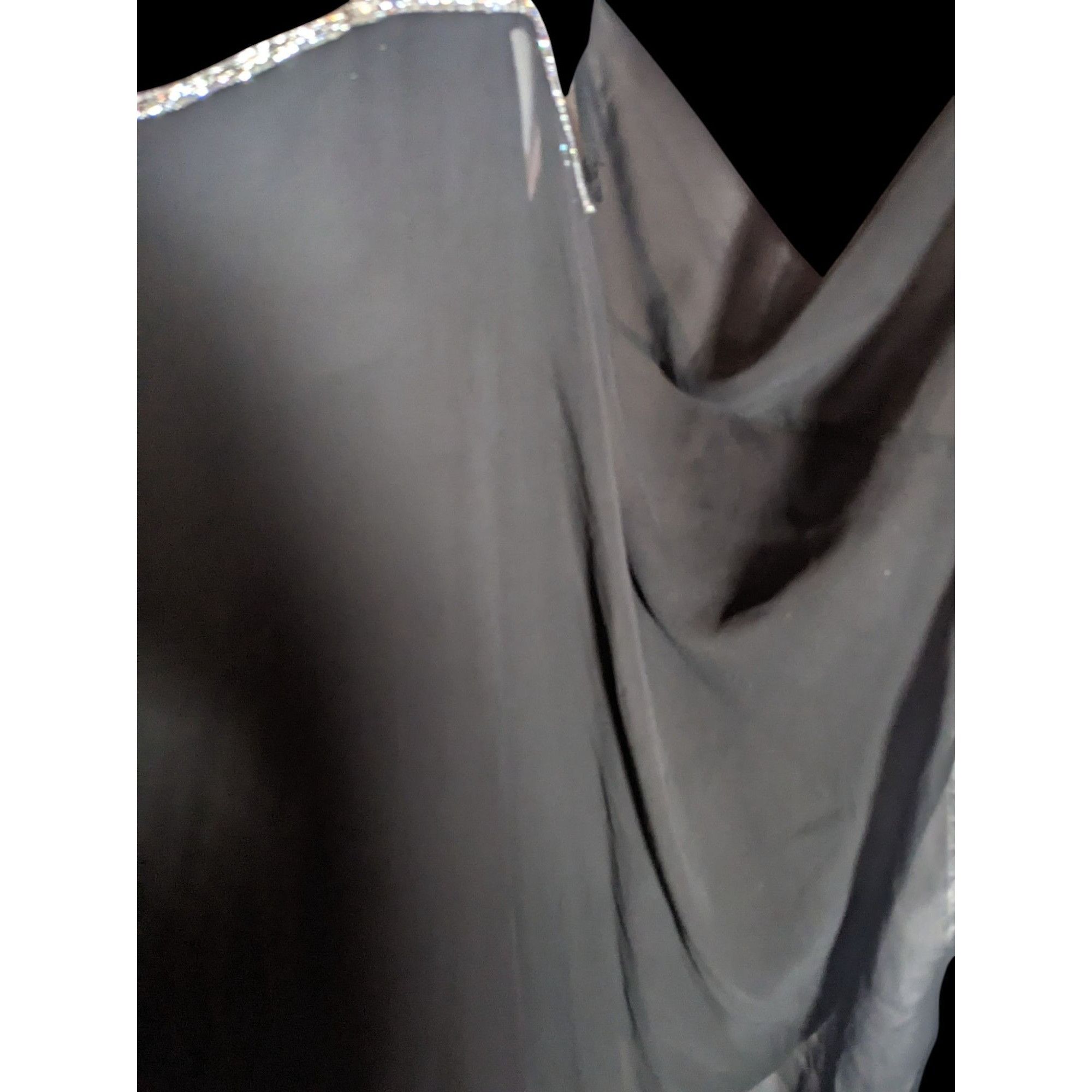 Other Vintage Glam Goth Glamour Nights Layered Chiffon Cocktail Dr Size XL / US 12-14 / IT 48-50 - 5 Thumbnail