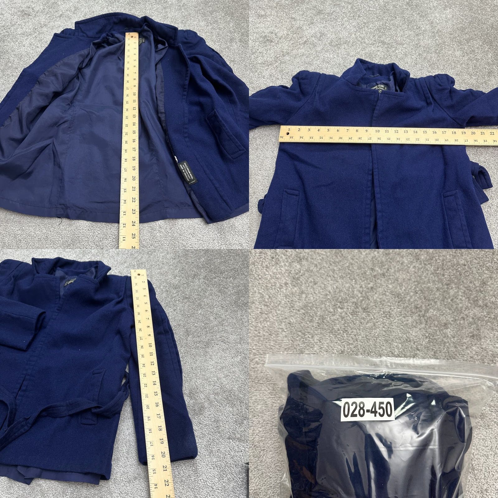 Vintage VINTAGE Private Label Coat Jacket Womens 7/8 Blue Belted Lined Wool Long Sleeve Size M / US 6-8 / IT 42-44 - 8 Thumbnail