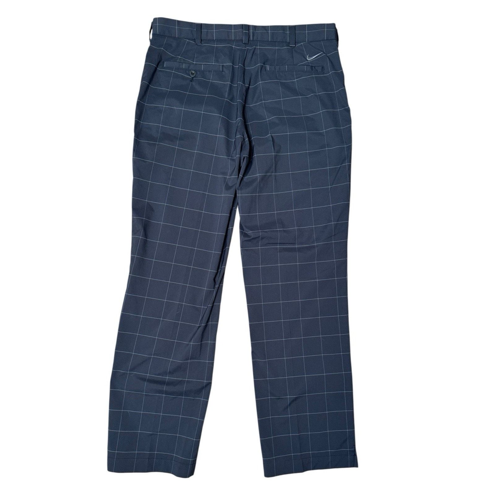 Nike Nike Dri Fit Tour Performance Pants Golf Blue Windowpane Size US 34 / EU 50 - 4 Thumbnail