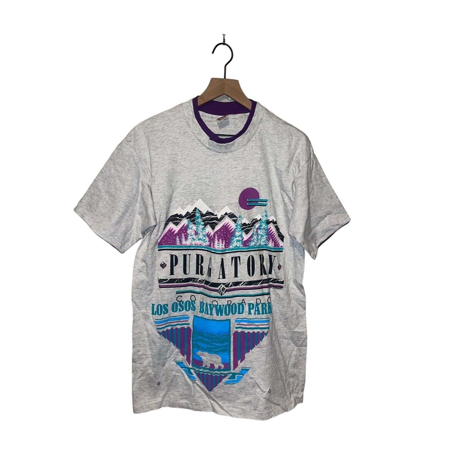 Signal Sport Vintage Purgatory Shirt Baywood Park CO Test Print Ski 90s L Size US L / EU 52-54 / 3 - 1 Thumbnail