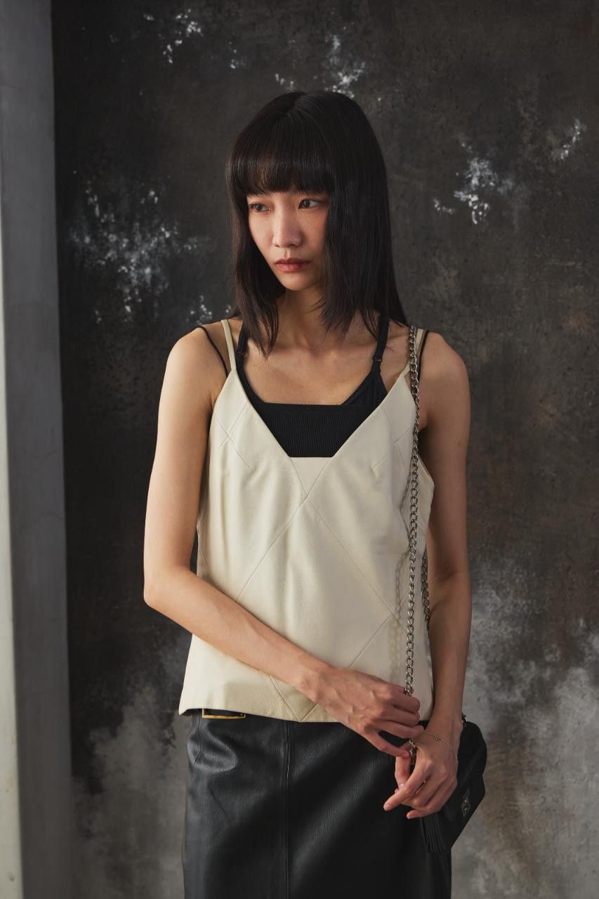 Loewe LOEWE Paneled Leather Camisole Top Size S / US 4 / IT 40 - 1 Thumbnail
