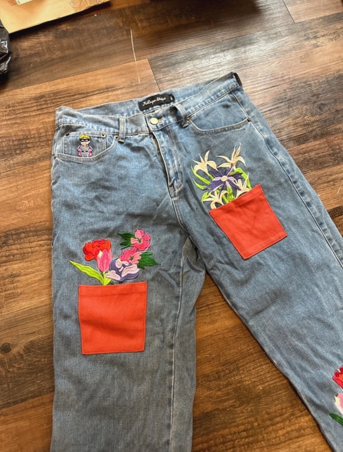 KidSuper Plant pot pocket denim jeans Size US 30 / EU 46 - 2 Thumbnail