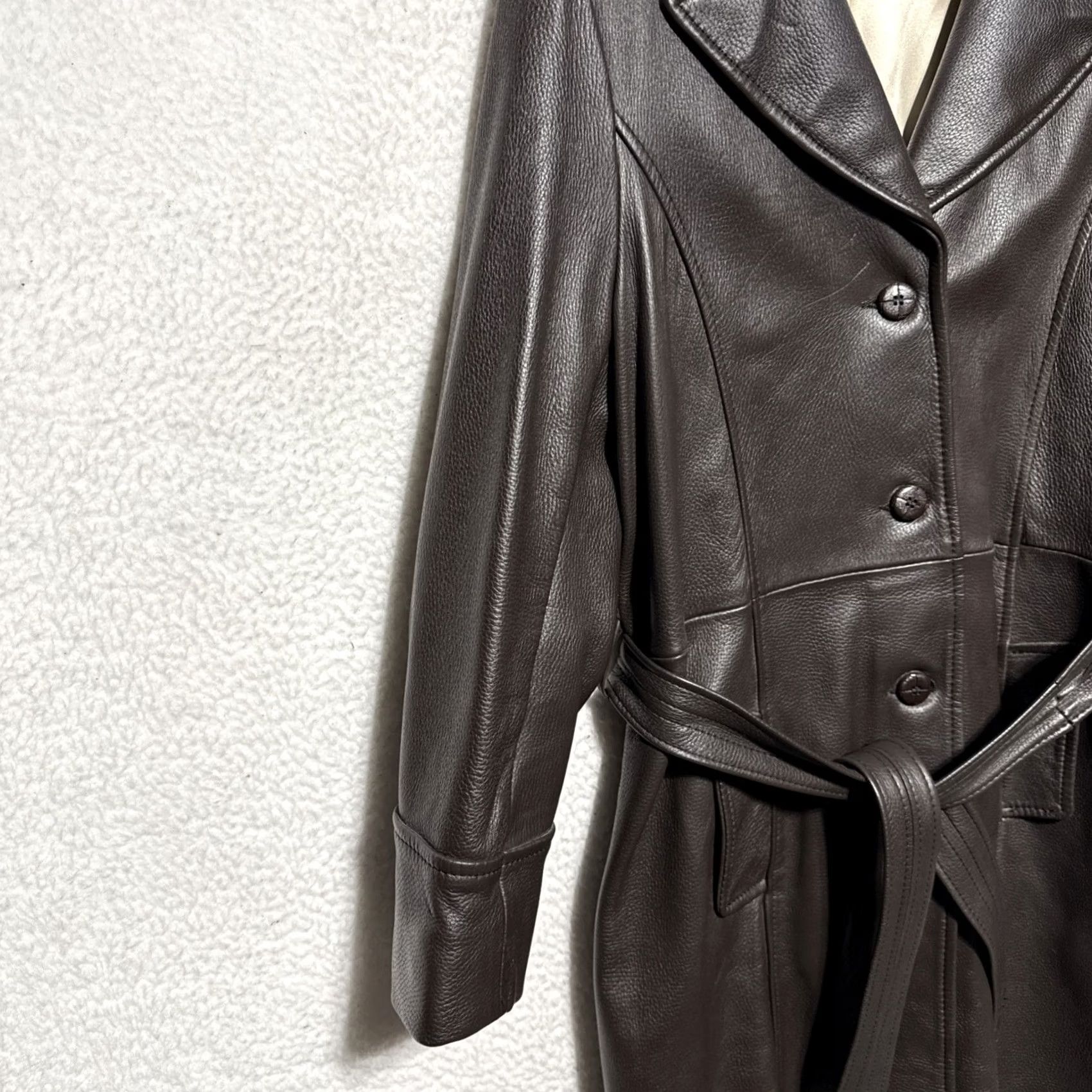 Vintage VINTAGE Deer Wear Genuine Deer Leather Jacket Women's L Brown Long Coat Size L / US 10 / IT 46 - 2 Thumbnail