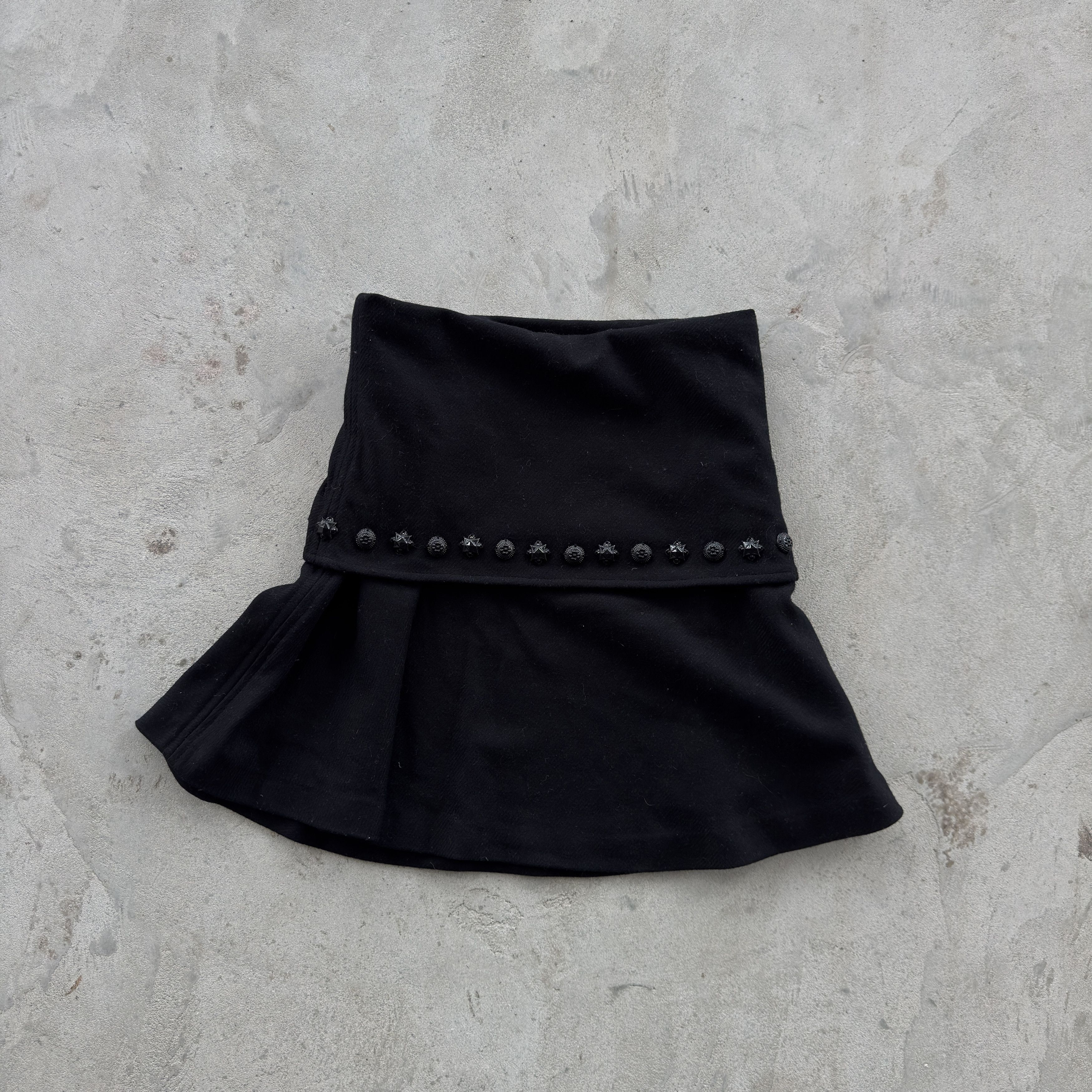 Burberry Burberry Merino Wool Cashmere Blend Mini Skirt Black Size 29" - 1 Thumbnail