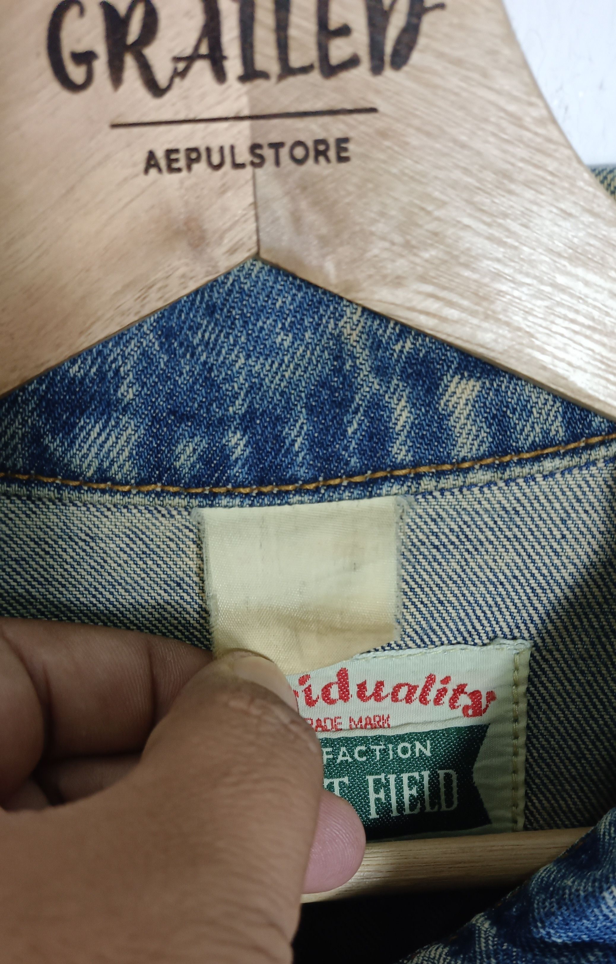 Japanese Brand × Vintage Vintage 💥Individuality Acid Wash Denim Jacket Size US XXL / EU 58 / 5 - 9 Thumbnail