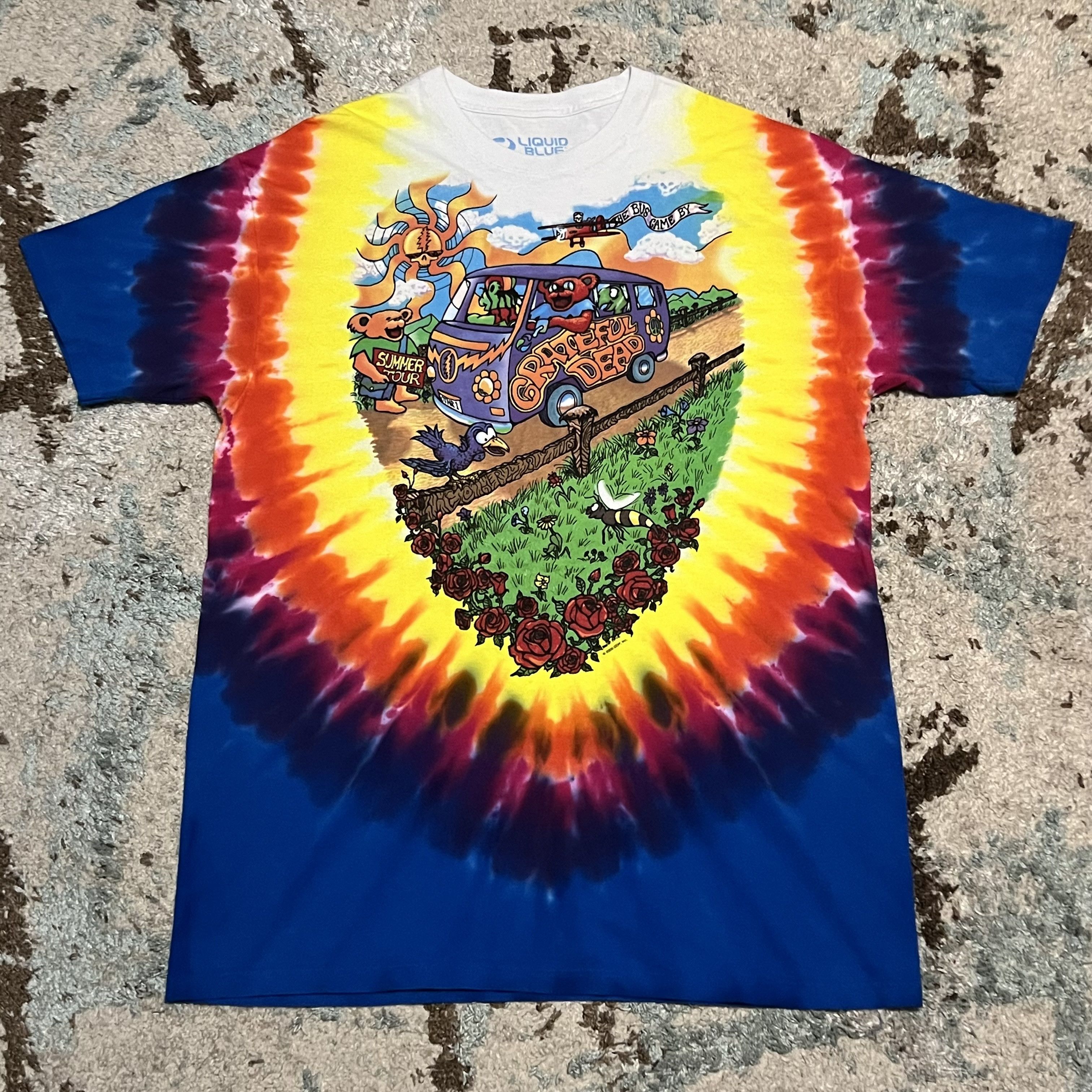 1994 Grateful Dead Fall newest Tour liquid blue tie dye tee shirt