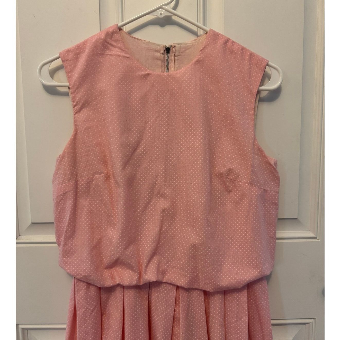 Vintage Vintage OOAK pink & white polka dot bubble hem dress medium Size M / US 6-8 / IT 42-44 - 9 Thumbnail