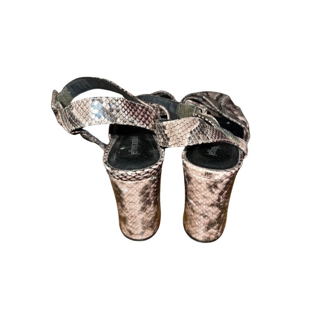 Jeffrey Campbell Jeffrey Campbell "Amma" Snake Print Platform Heels SZ 7.5 Size US 7.5 / IT 37.5 - 3 Thumbnail
