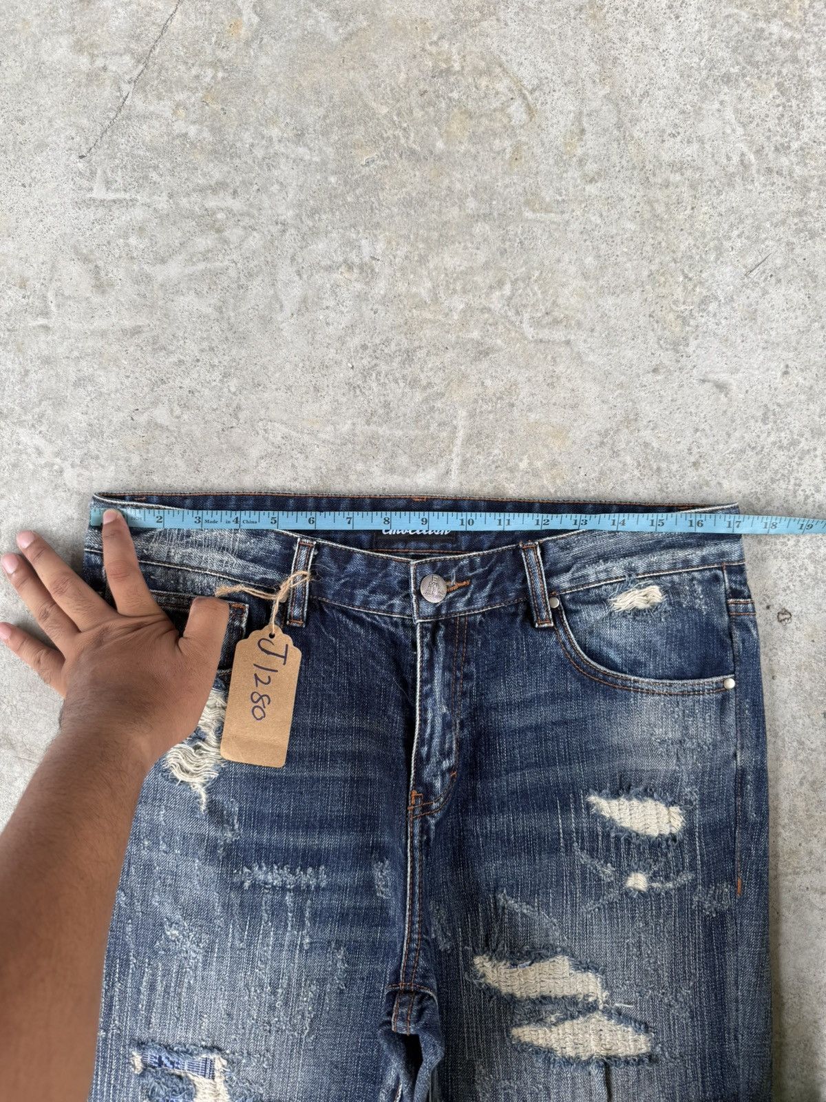 Embellish Japanese Embellish Boro Patchwork Distressed Slim Jeans Size US 34 / EU 50 - 17 Thumbnail