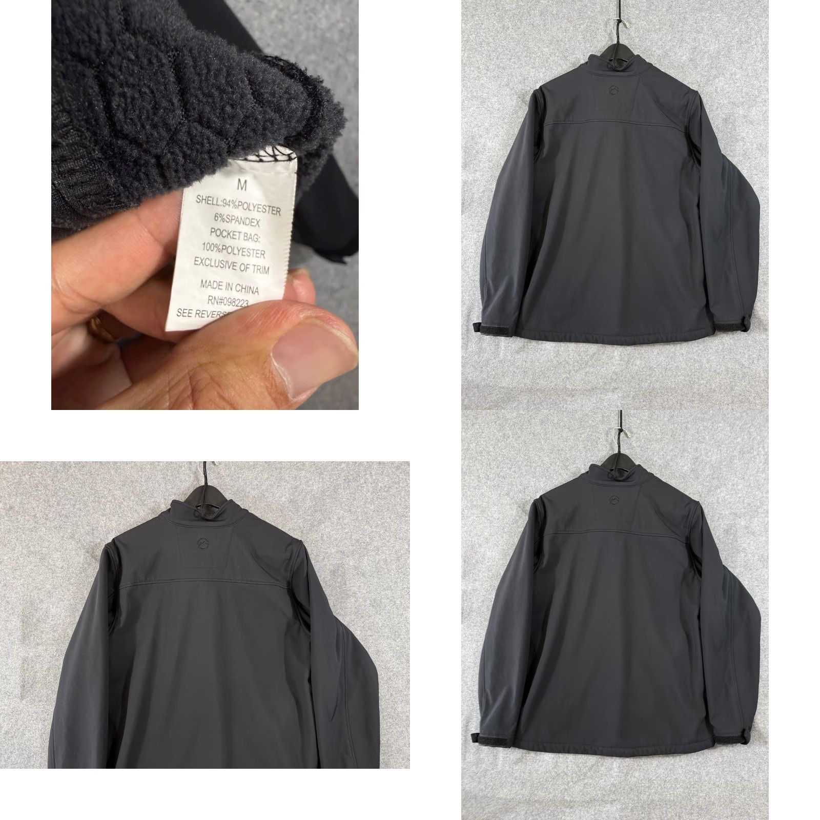 Vintage Magellan Softshell Jacket Mens M Black Fleece Lined Classic Fit Full Zip Stretch Outdoor Utility Shirt Size US M / EU 48-50 / 2 - 8 Thumbnail