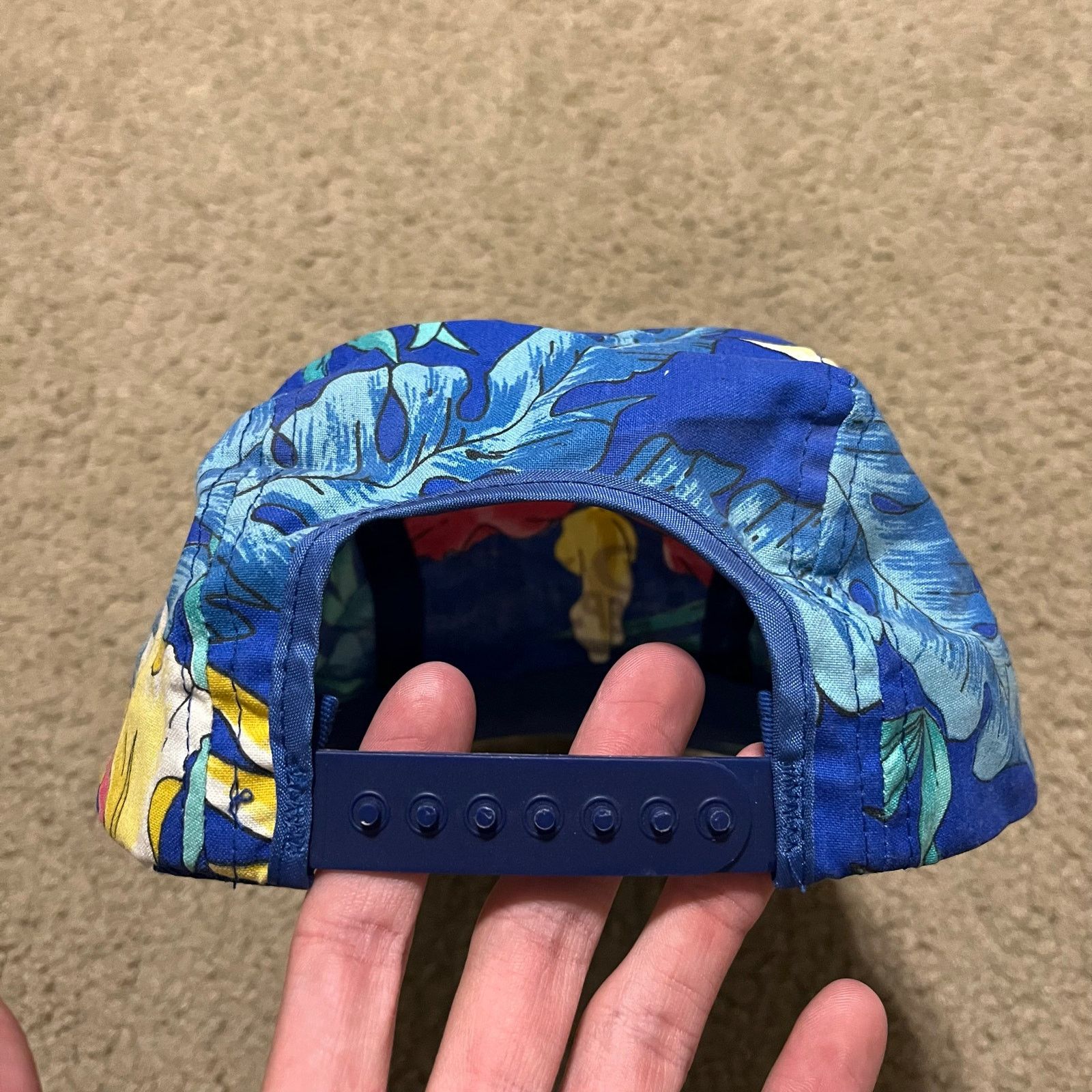 Pepsi Vintage Pepsi-Cola Blue Tropical Hibiscus 5 Panel Hat Size ONE SIZE - 4 Thumbnail
