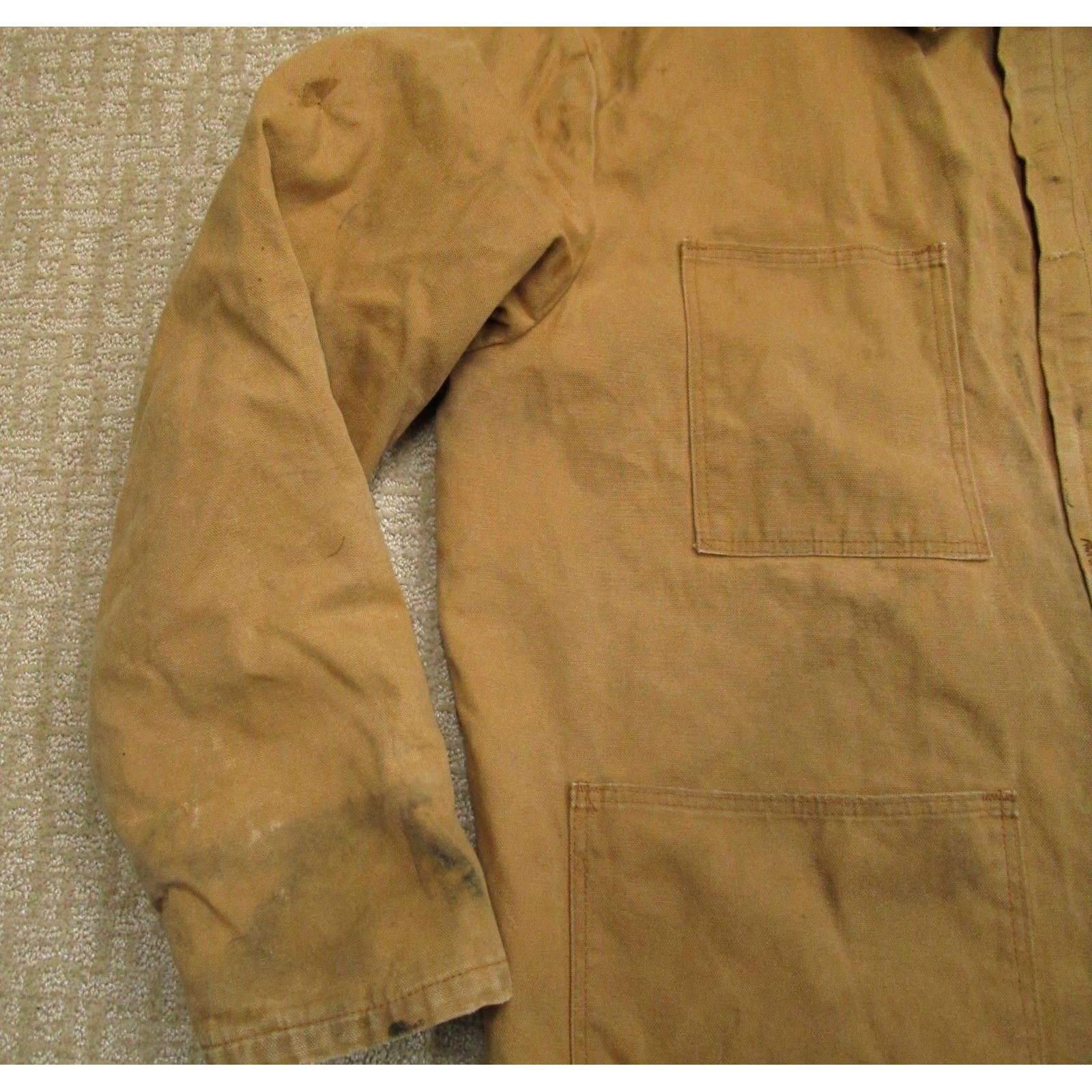 Walls VINTAGE Walls Jacket Bomber Jacket Men XL Brown Chore Blanket Lined 90s USA Wind-Resistant Pockets Zip Corduroy? Size US XL / EU 56 / 4 - 5 Thumbnail