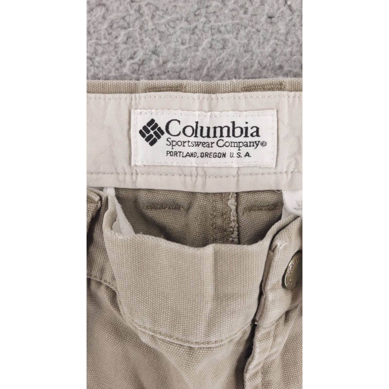 Vintage L.L. Bean Pants Mens 32x32 Canvas Brown Straight Chino Regular Size 32 Beige Outdoor Hiking Work Trail Size US 32 / EU 48 - 4 Thumbnail