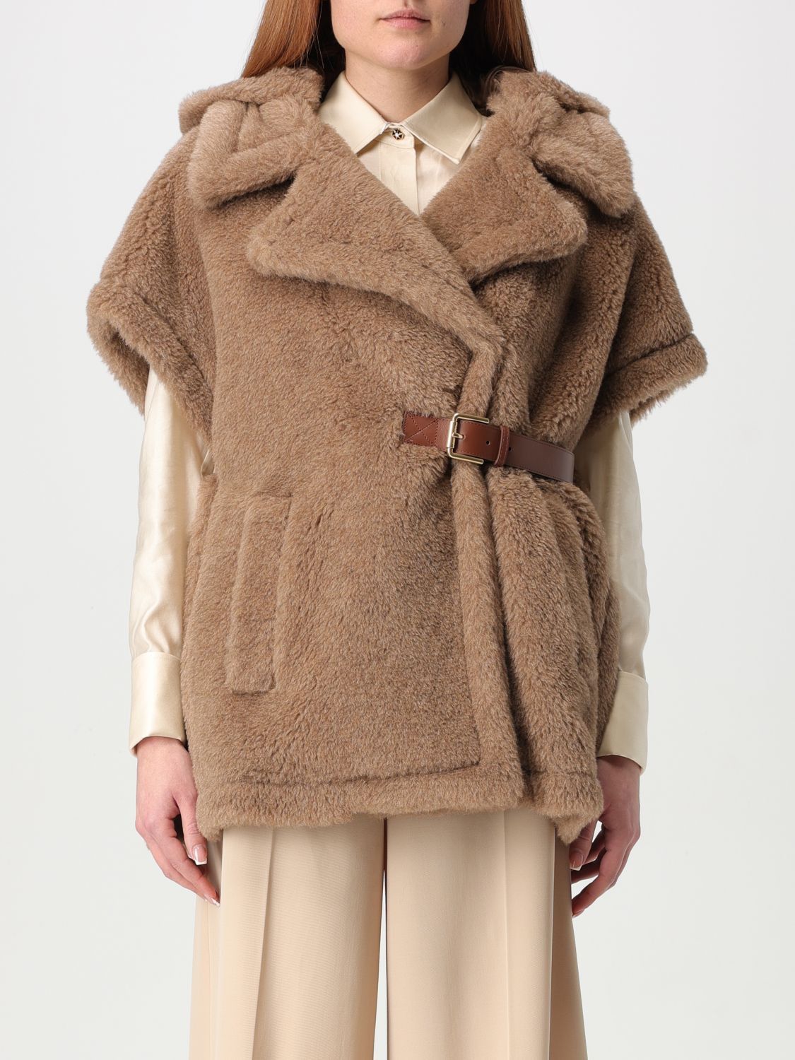 Max Mara Max Mara Cape Woman Brown Size ONE SIZE - 1 Thumbnail