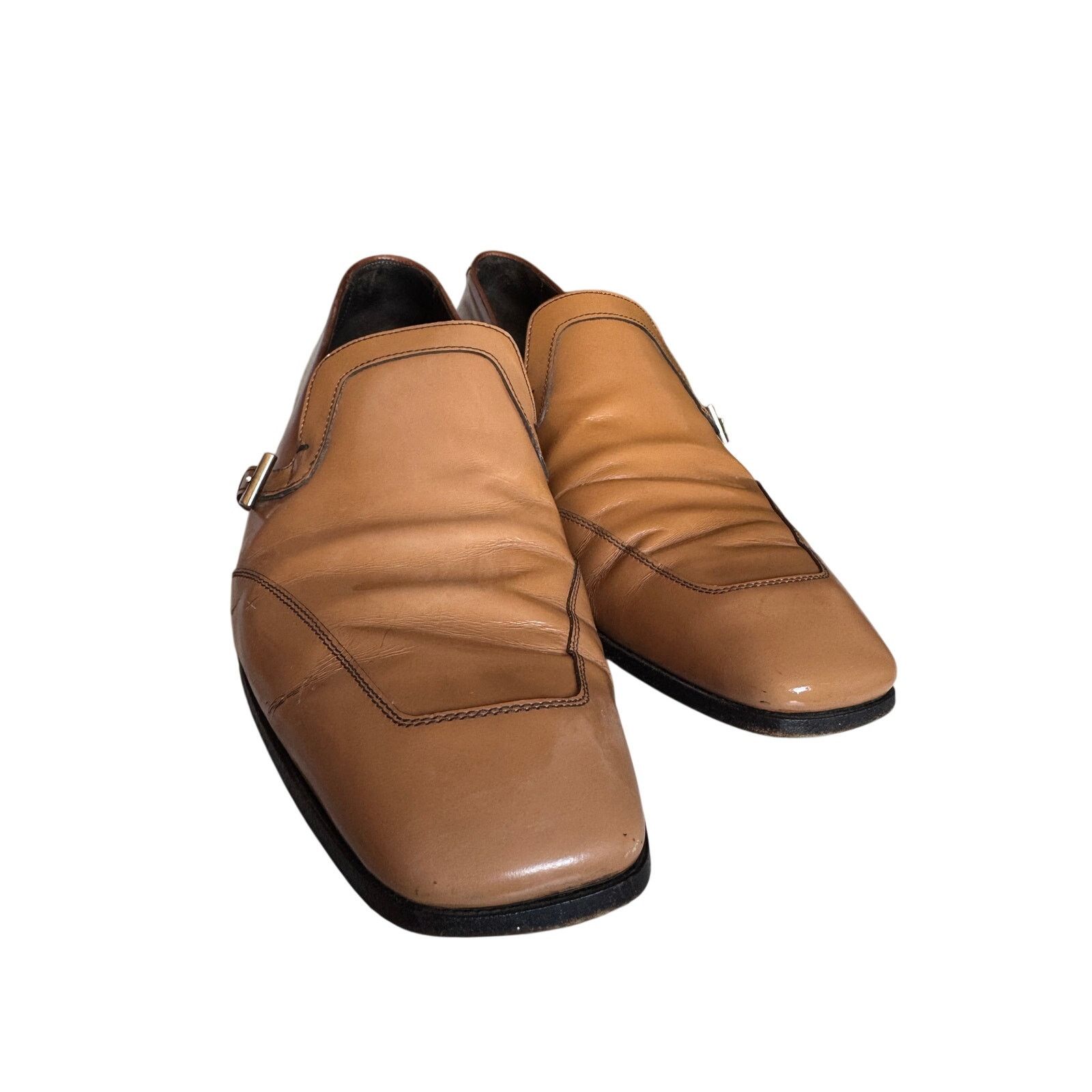 Prada Prada Light Brown Patent Leather Dress Loafers Size US 8.5 / EU 41-42 - 1 Thumbnail