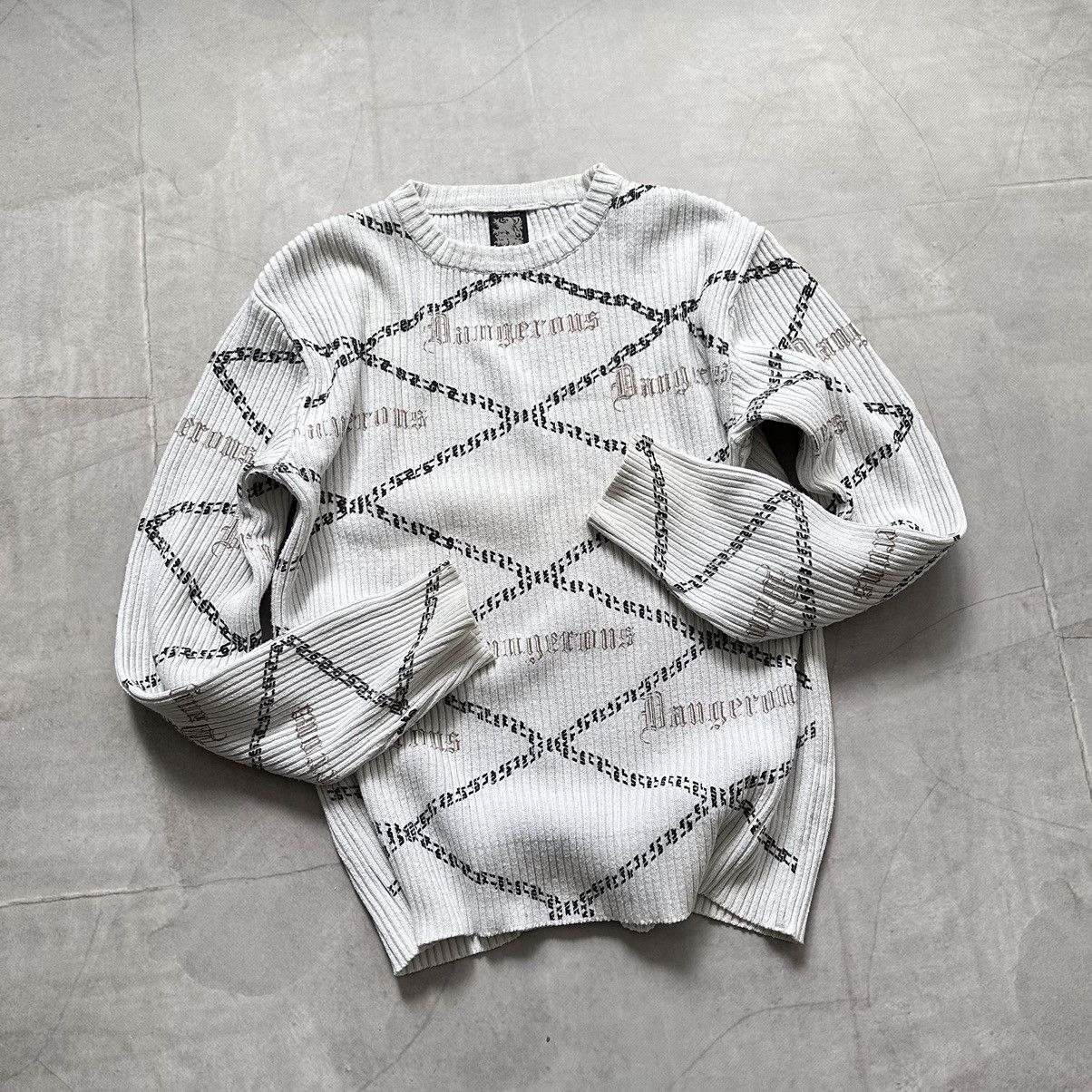 Hysteric Glamour × Undercover Japan Poem Chains Impala LGB Vibe Knit Ribbed Sweater Size US XL / EU 56 / 4 - 7 Thumbnail