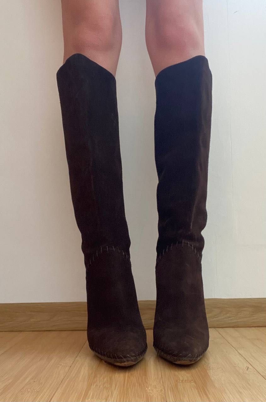 Gucci Gucci Leather Suede Heels Boots sz. 38C Size US 8 / IT 38 - 2 Thumbnail