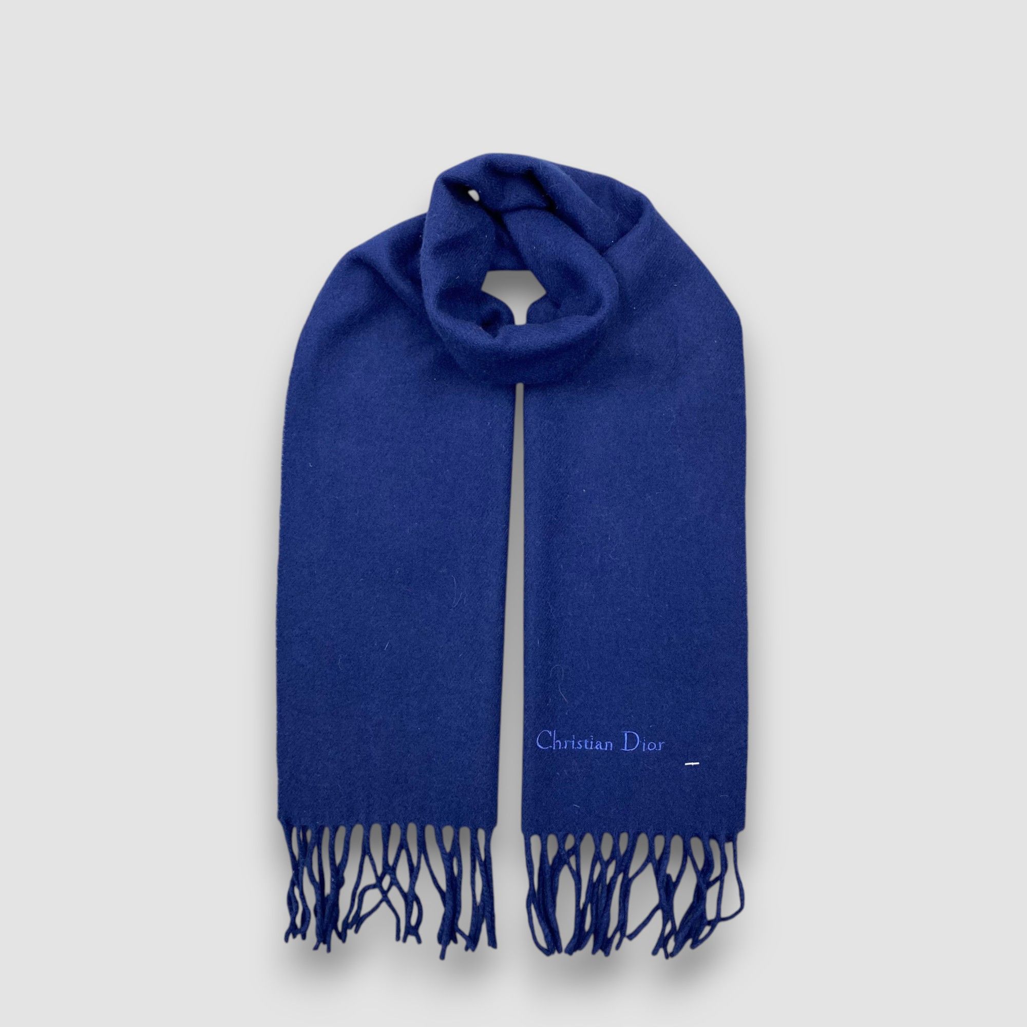 Christian Dior Monsieur Vintage Christian Dior Scarf Muffler Wool Fringe Scarves Size ONE SIZE - 1 Thumbnail