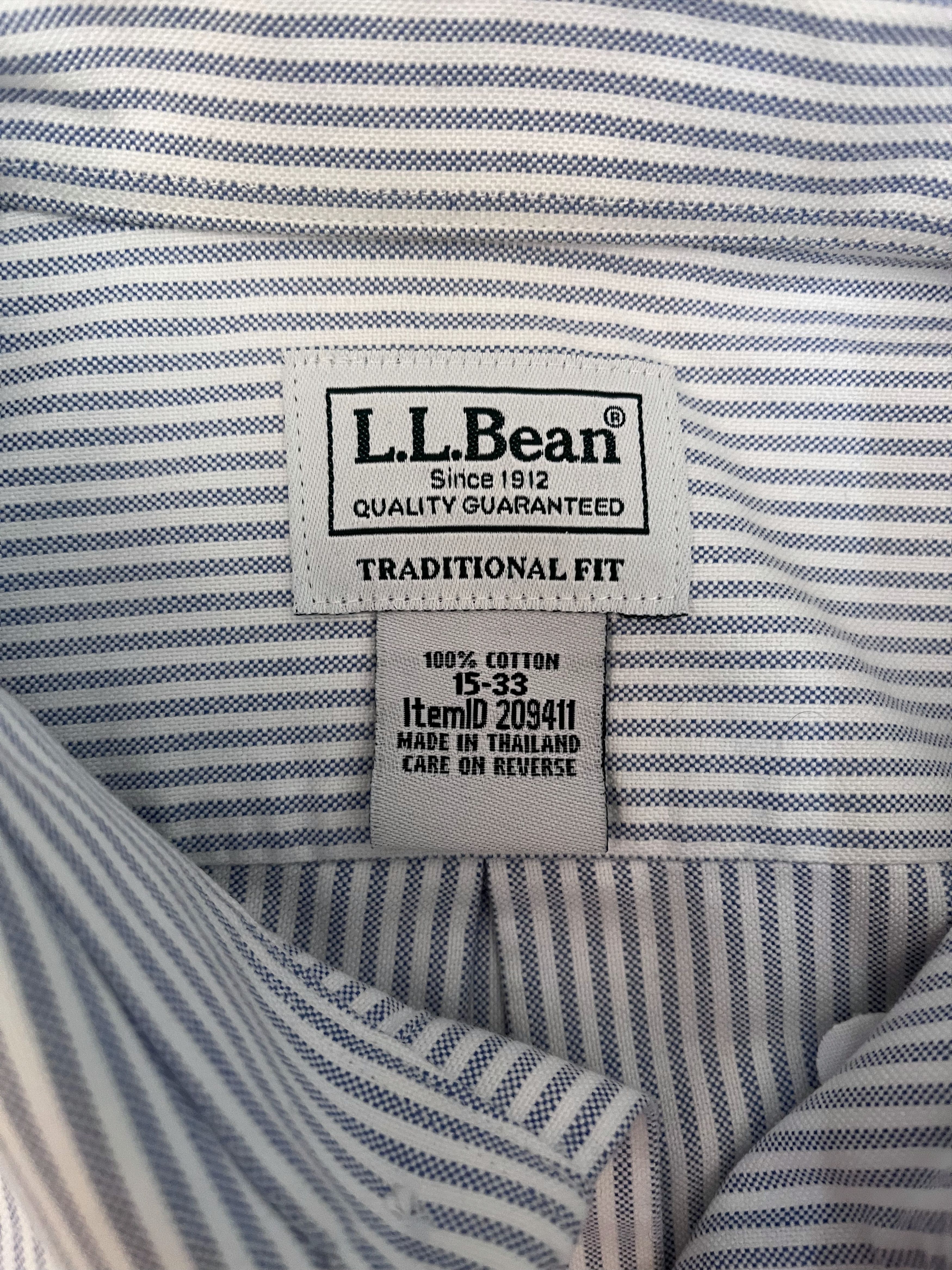 L.L. Bean Vintage LL Bean Striped Dress Shirt Size US M / EU 48-50 / 2 - 2 Thumbnail