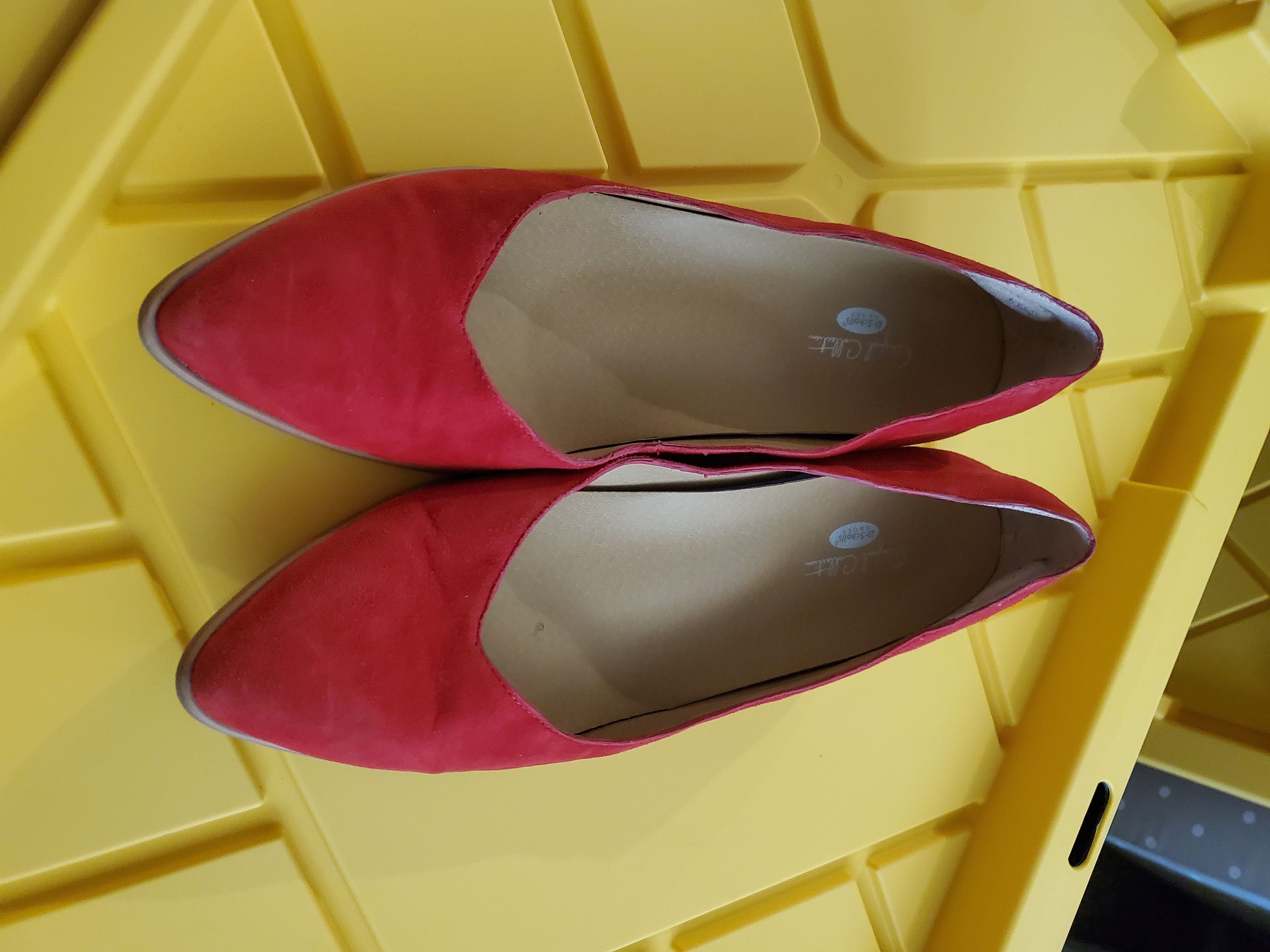 Other Dr. Scholl's comfort red suede leather flats w wooden heel Size US 8.5 / IT 38.5 - 5 Thumbnail
