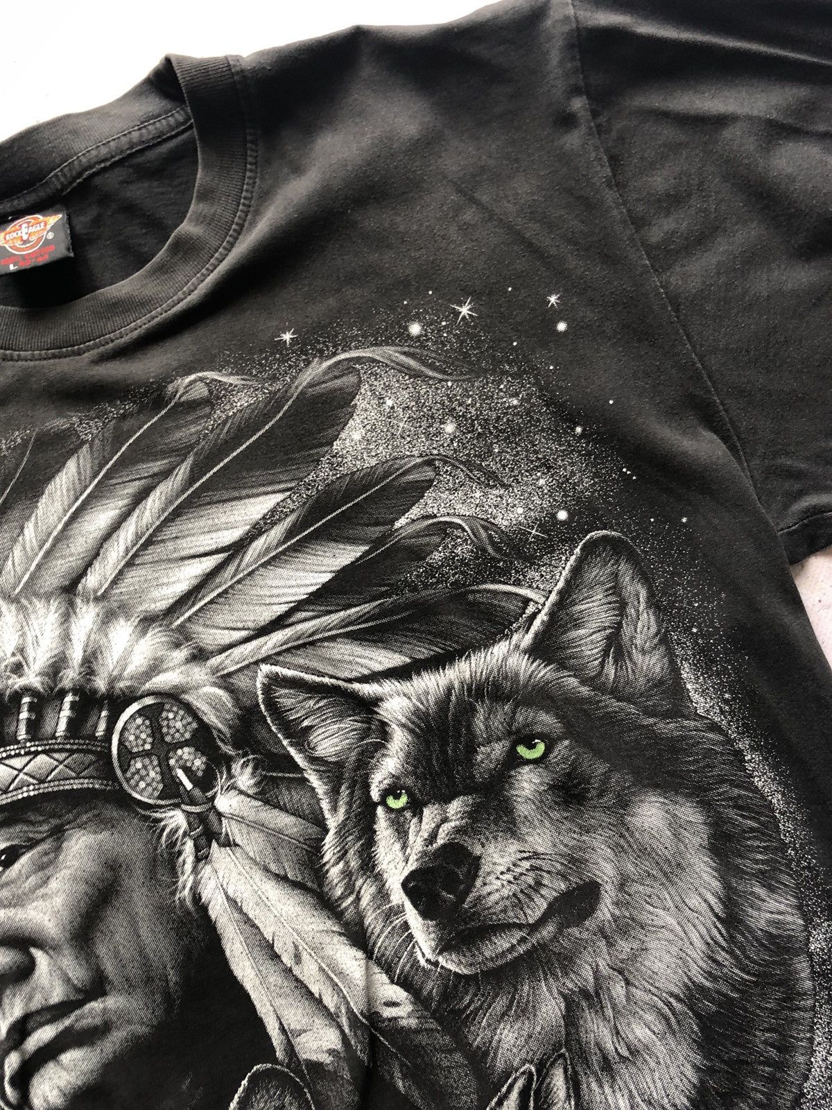 Vintage Vintage Rock n roll tee, indian 90s wolf motorcycle, harley Size US L / EU 52-54 / 3 - 6 Thumbnail