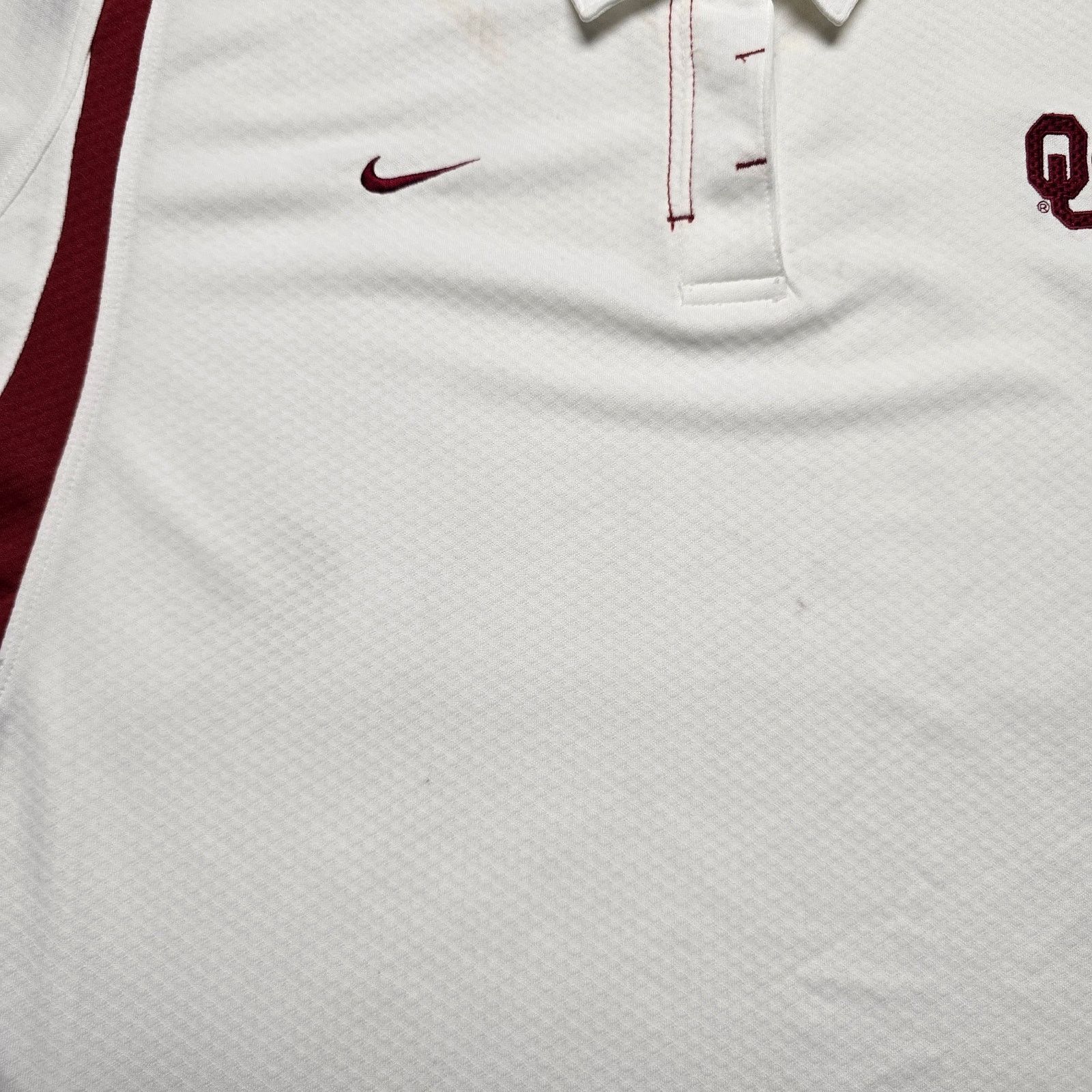 Nike Nike Oklahoma Sooners Polo Shirt Fit Dry White OU Oklahoma Size US XXL / EU 58 / 5 - 2 Thumbnail