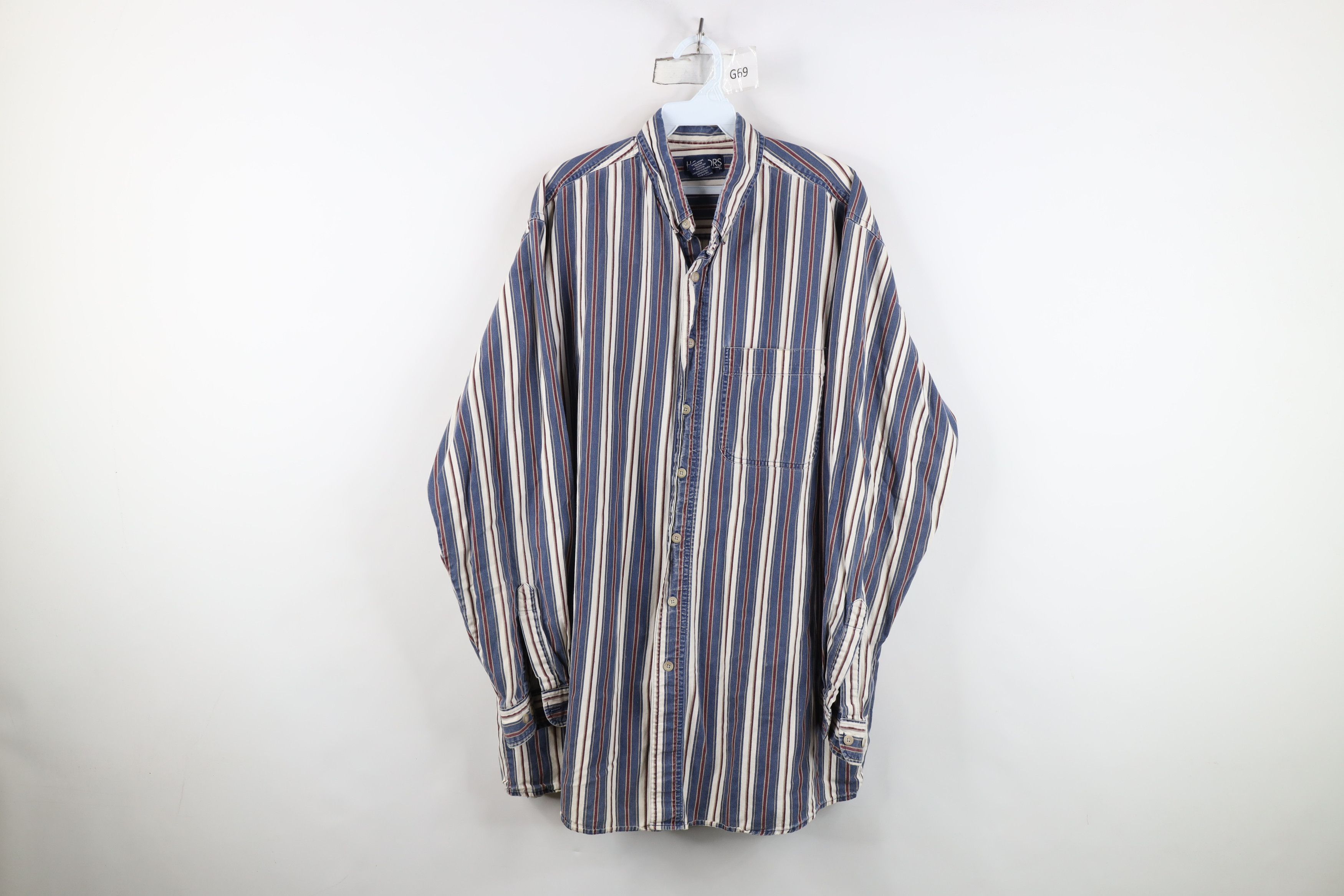 Vintage Vintage 90s Streetwear Block Collared Button Down Shirt Size US XL / EU 56 / 4 - 1 Thumbnail