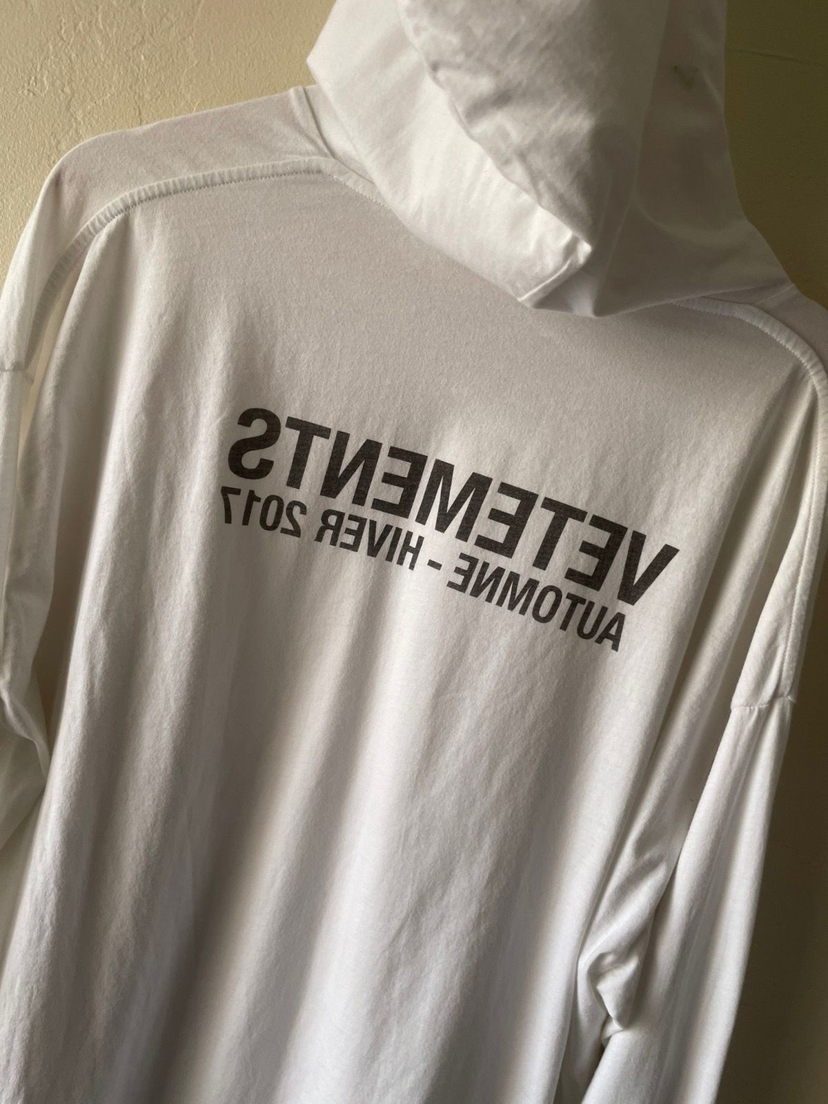Pre-owned Vetements X Vtmnts 2017 Vetements L/s Hoodie In White