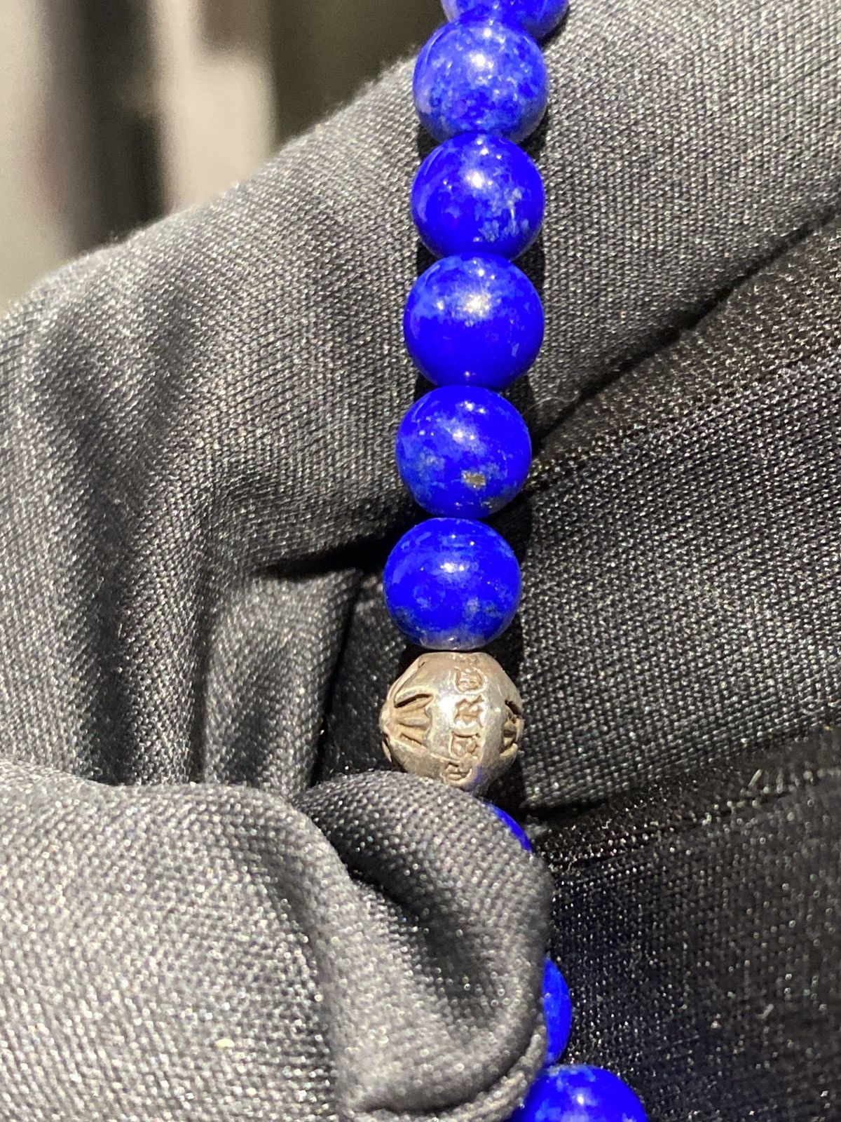 Chrome Hearts Chrome Hearts Lapis Lazuli Silver Cross Bracelet Size ONE SIZE - 7 Thumbnail