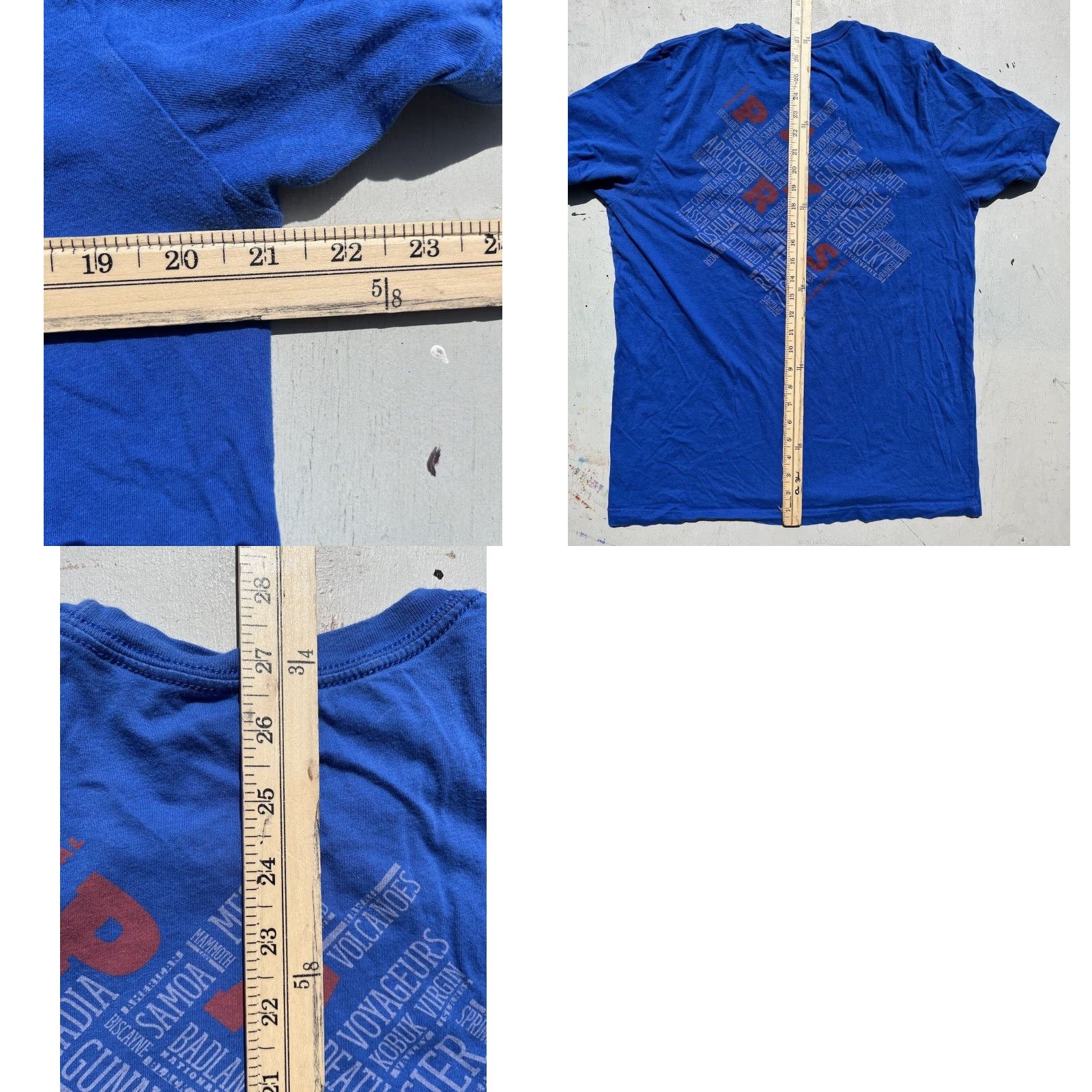 Parks Project Parks Project T-Shirt Men Blue National L Crew Outdoor 90s City Classic Desert USA Boho Dirtbag Size US L / EU 52-54 / 3 - 8 Thumbnail