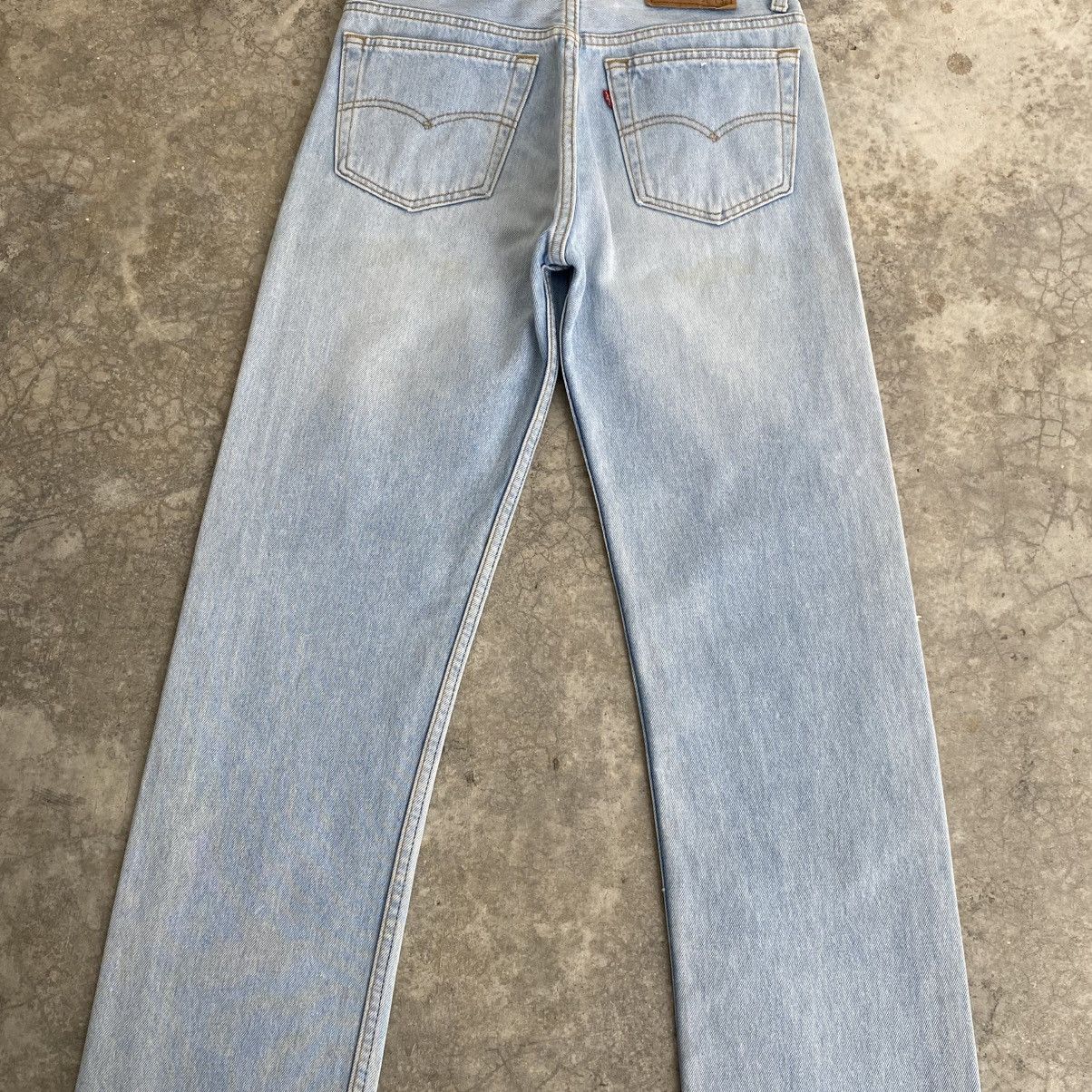 Levi's Vintage 90’s Levis 501 Faded Light Blue Distressed Jeans Size US 30 / EU 46 - 11 Thumbnail
