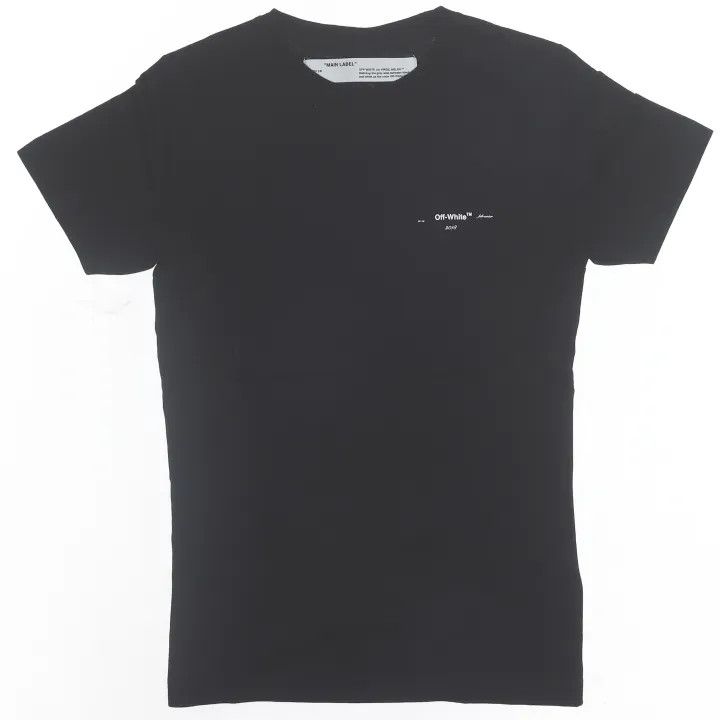 Off-White Casual Black Short Sleeve T-Shirt 0079