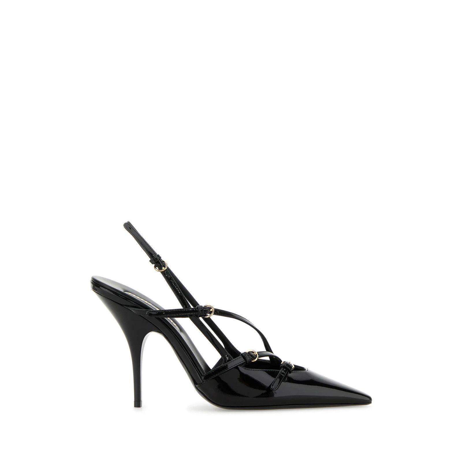 MIU MIU Black Leather 110mm Heel Pumps New & Authentic (Wome