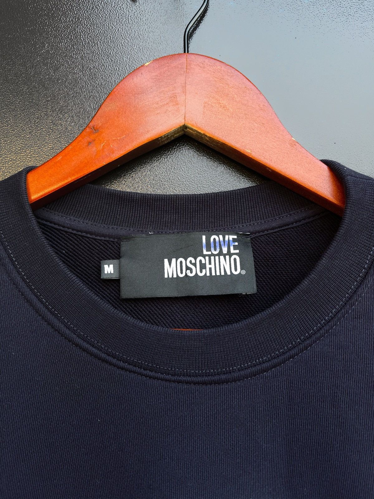 Moschino Love Moschino Peace Logo Sweatshirt Navy Blue Size M 100% Size US M / EU 48-50 / 2 - 7 Thumbnail