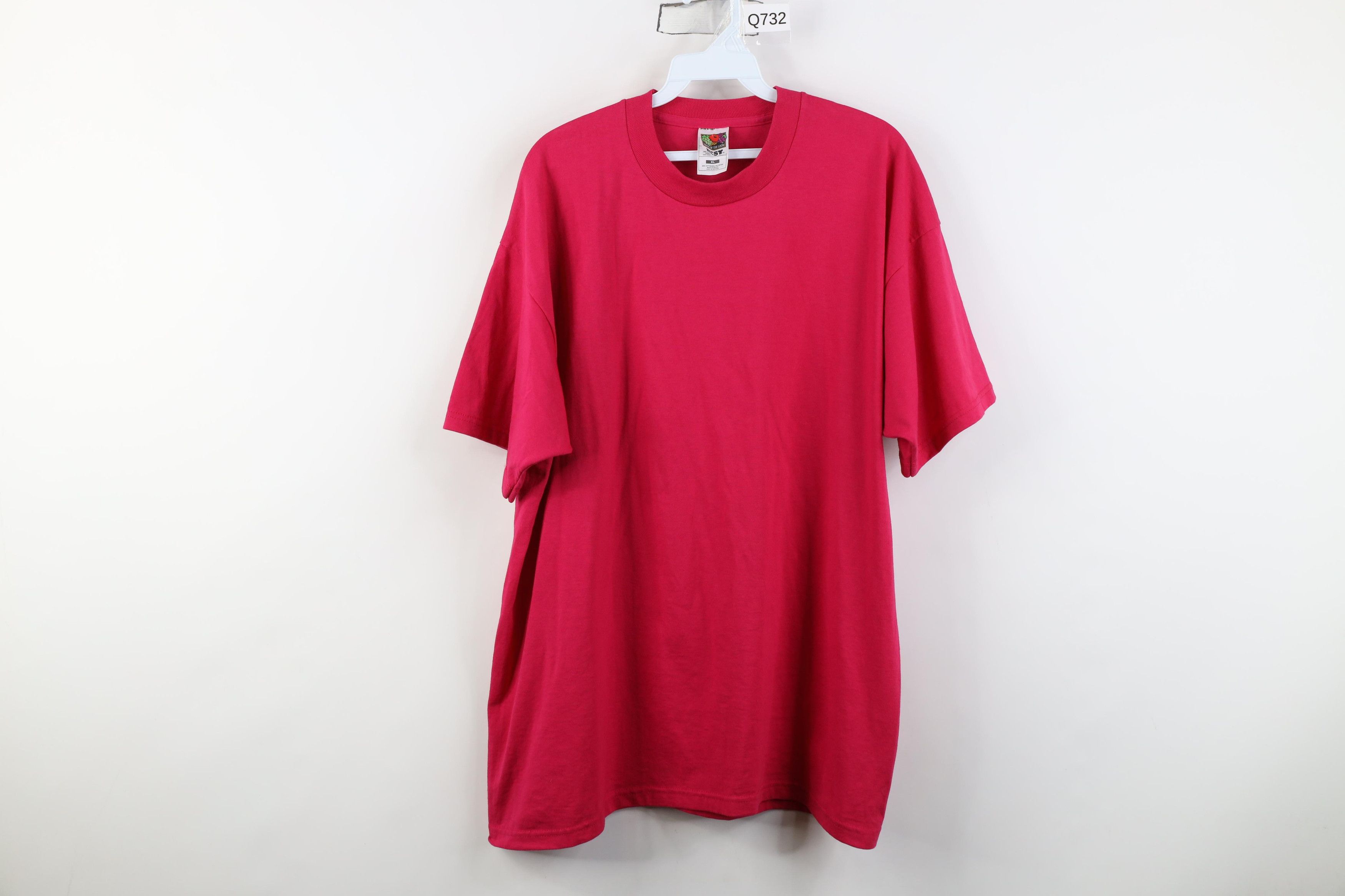 Vintage Vintage 90s Streetwear Faded Blank Short Sleeve T-Shirt Pink Size US XL / EU 56 / 4 - 1 Thumbnail